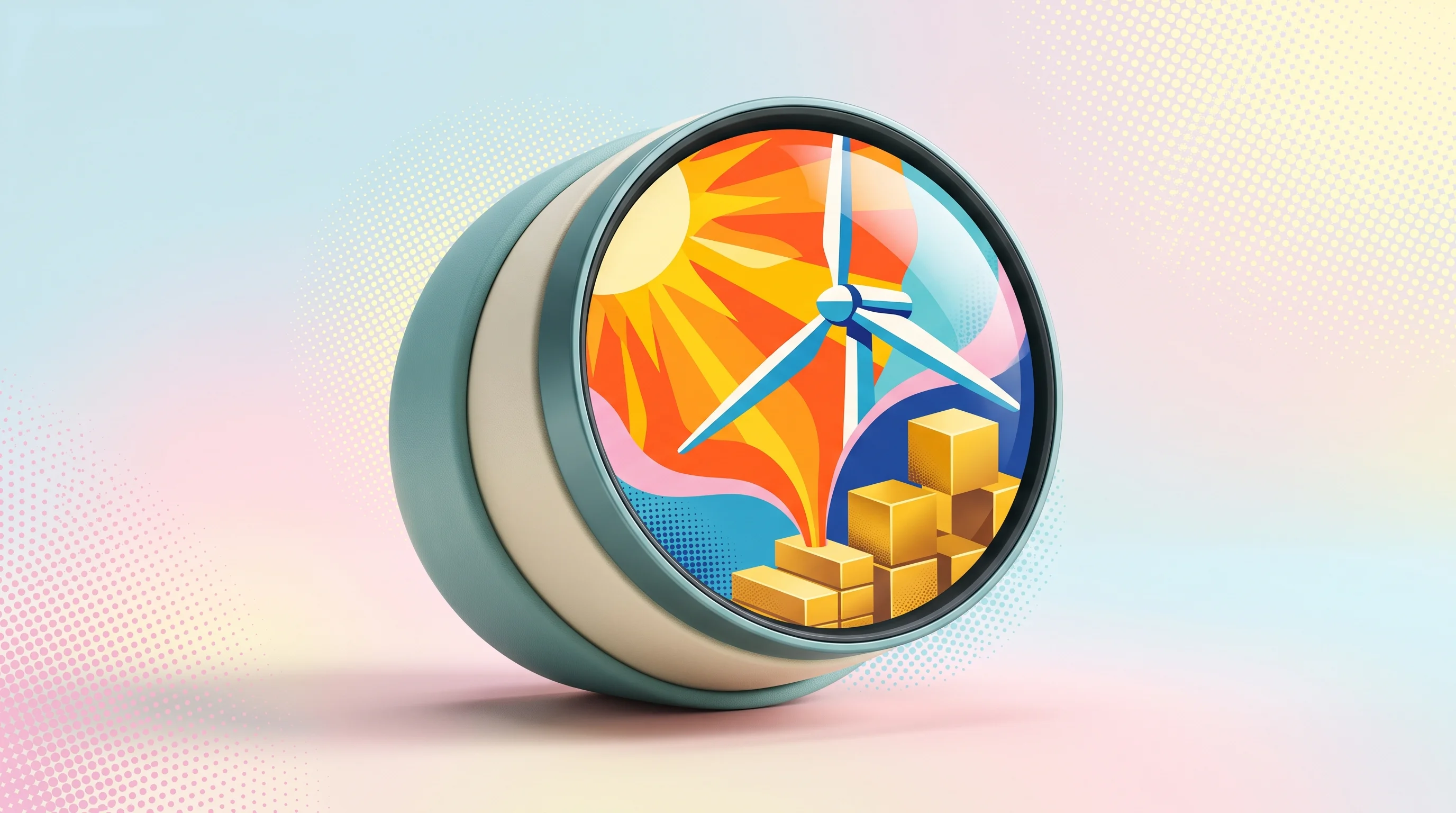 Digital illustration for article section "Content Section 4" in "Metris raises $5M for AI-powered energy asset platform" - A clean, minimalist conceptual image symbolizing the strategic management, viewing, and monetization...