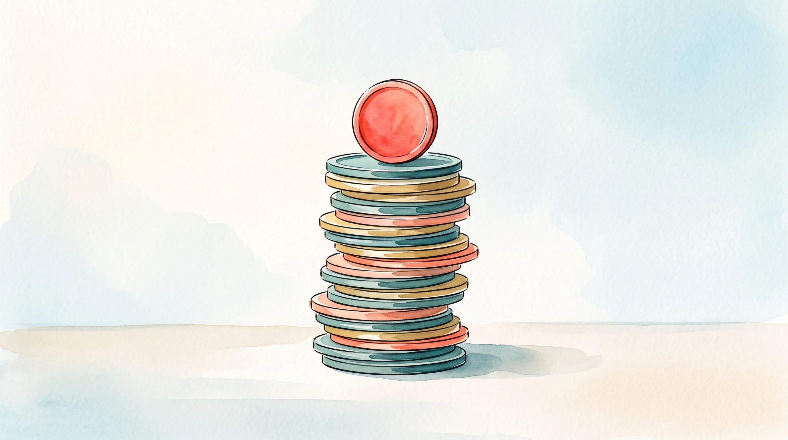 Digital illustration for article section "Content Section 6" in "Whitespace launches AI OS for wholesale distributors" - A clean, minimalist conceptual image symbolizing thin profit margins and operational efficiency, fea...