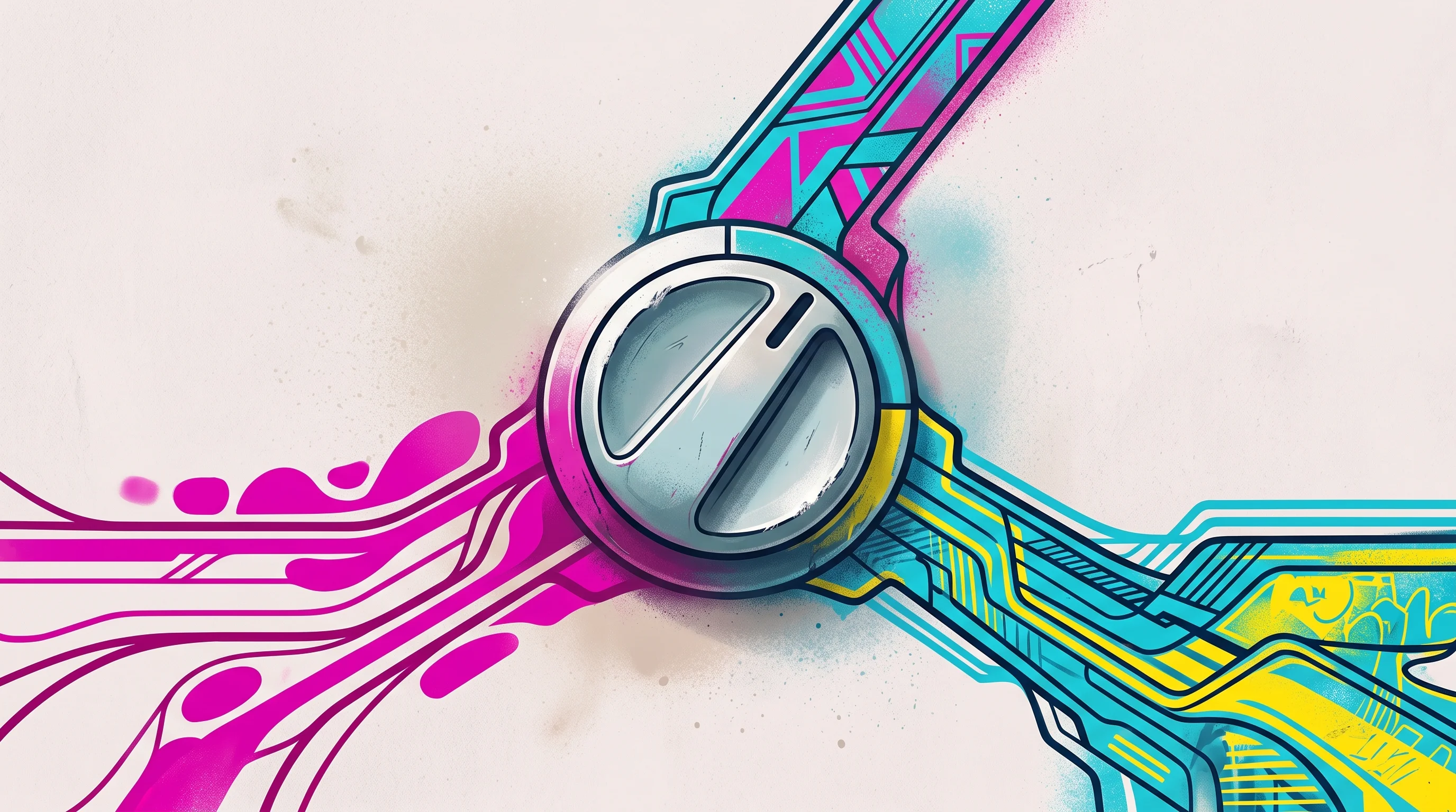 Digital illustration for article section "Content Section 2" in "Conifer launches AI router to cut token costs by 70%" - A conceptual and minimalist illustration of a modern, oversized routing dial or directional switch f...