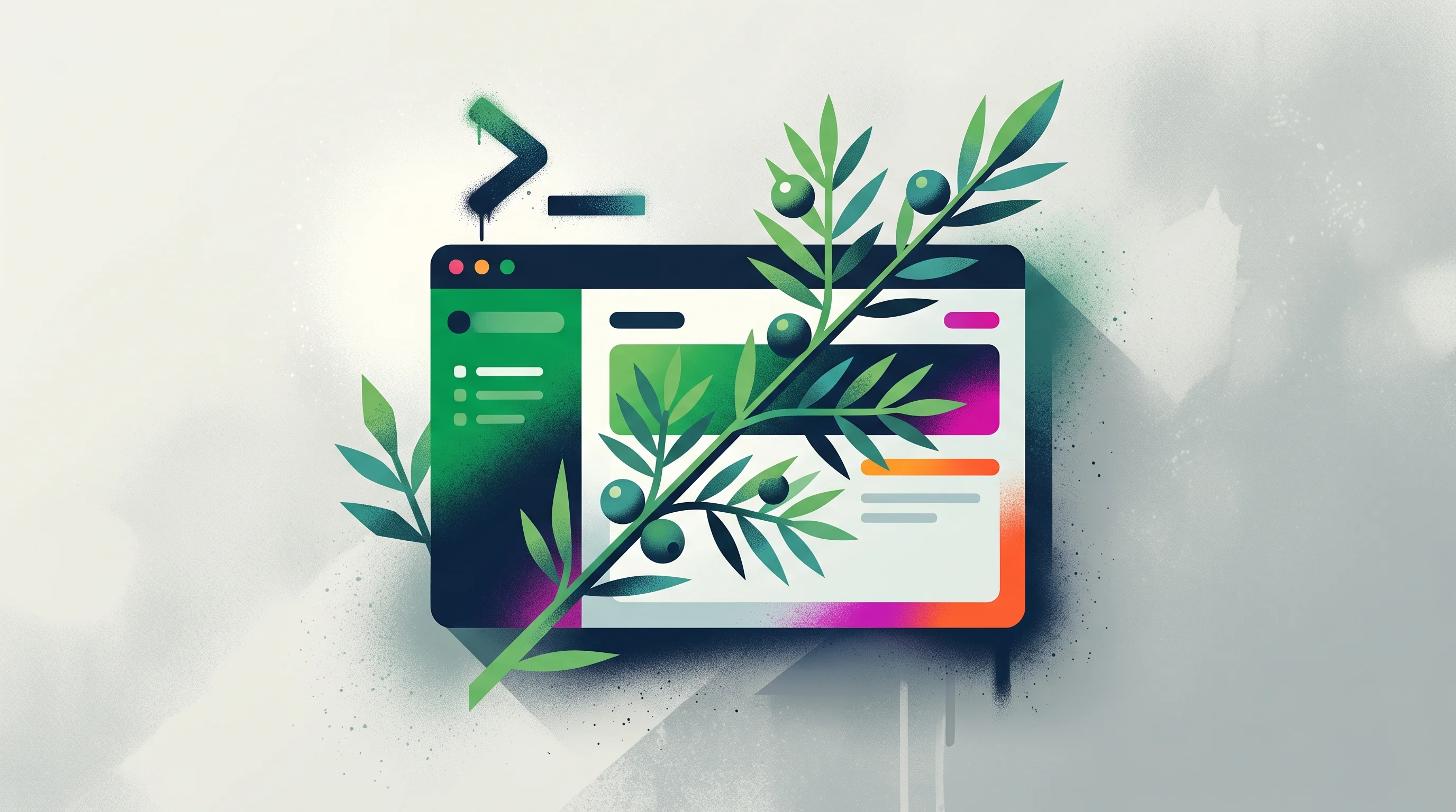 Digital illustration for article section "Content Section 3" in "Conifer launches AI router to cut token costs by 70%" - A clean, minimalist conceptual illustration representing the Juniper desktop application and cross-p...