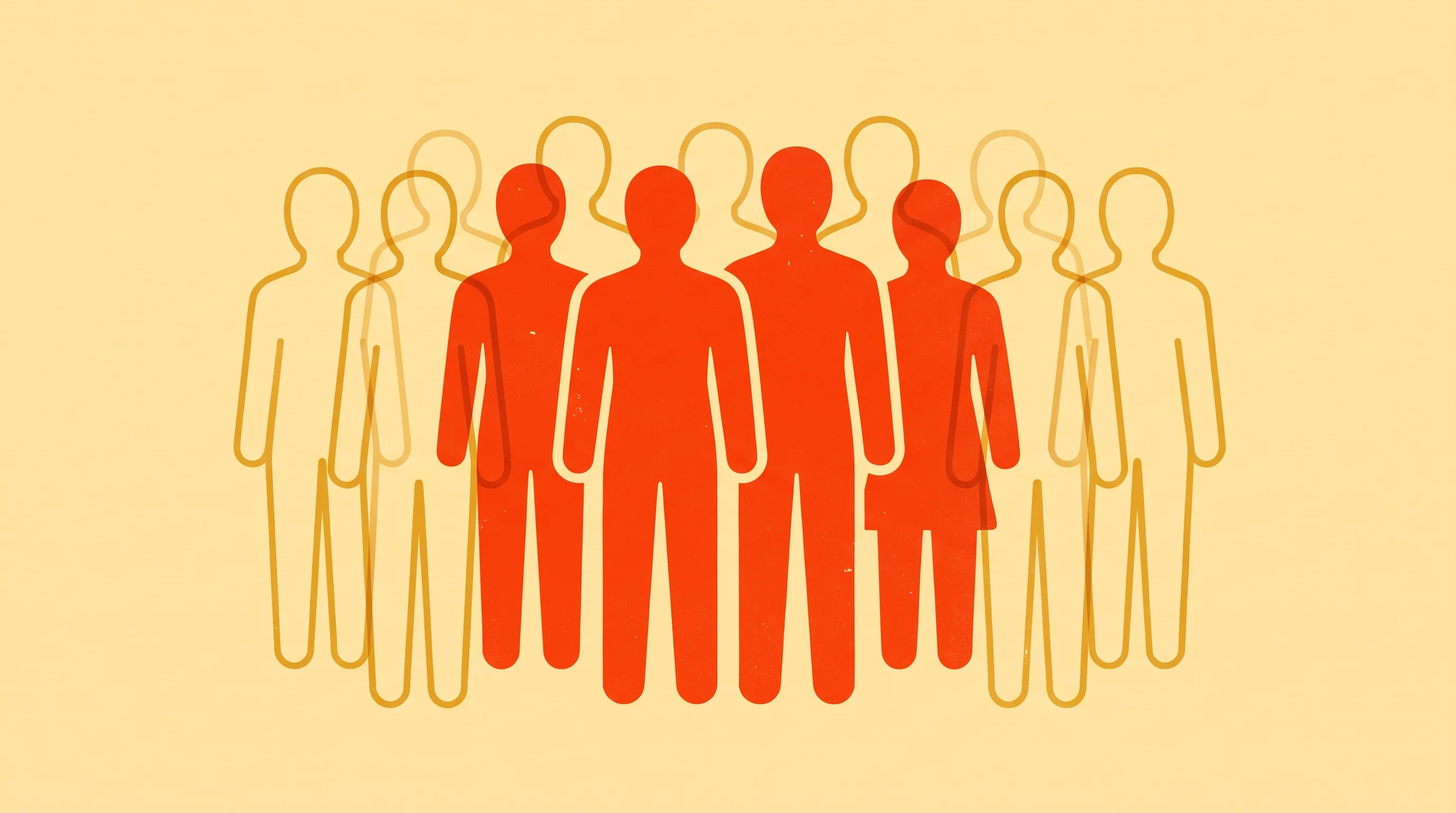 Digital illustration for article section "Content Section 3" in "Rise Reforming launches platform to turn waste gas into chemicals" - A clean, minimalist, and conceptual illustration representing varying team sizes, featuring four sol...