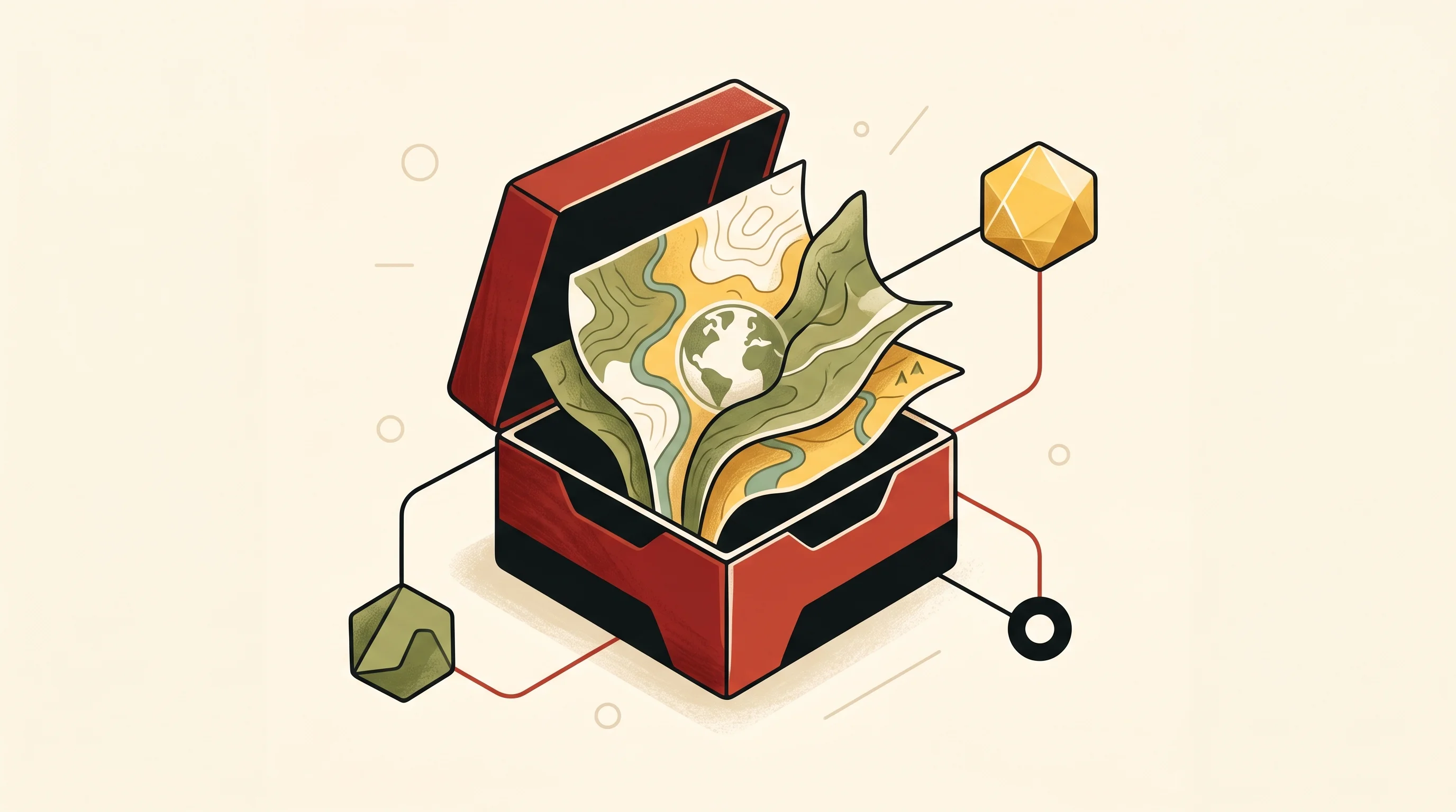 Digital illustration for article section "Content Section 3" in "Mireye launches API to give AI agents real-world data" - A clean, minimalist illustration conceptualizing a Python software package for geospatial assets, fe...