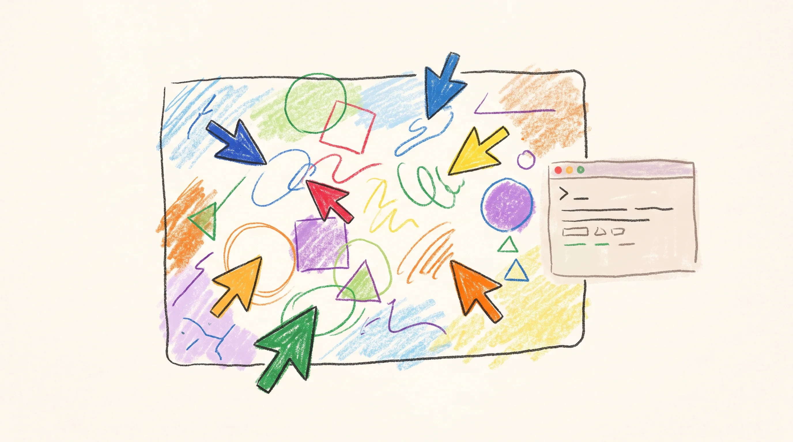 Digital illustration for article section "Content Section 2" in "Drawgent launches AI coding agent with visual canvas" - A clean, minimal composition illustrating a collaborative digital whiteboard experience, featuring a...