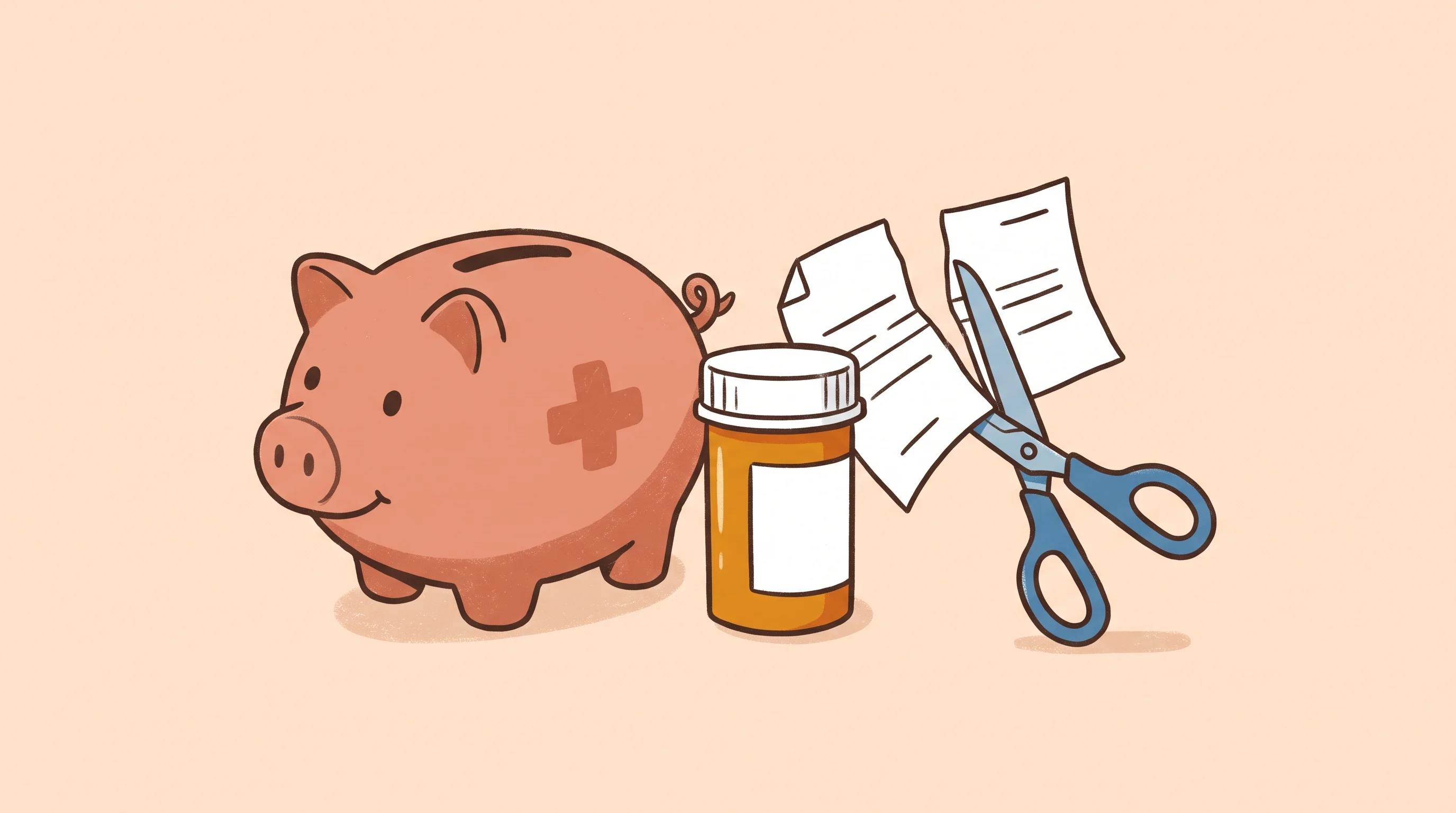 Digital illustration for article section "Content Section 2" in "Prescience launches AI health platform saving employers 20-50%" - A clean, minimal conceptual illustration representing healthcare savings and transparency, featuring...