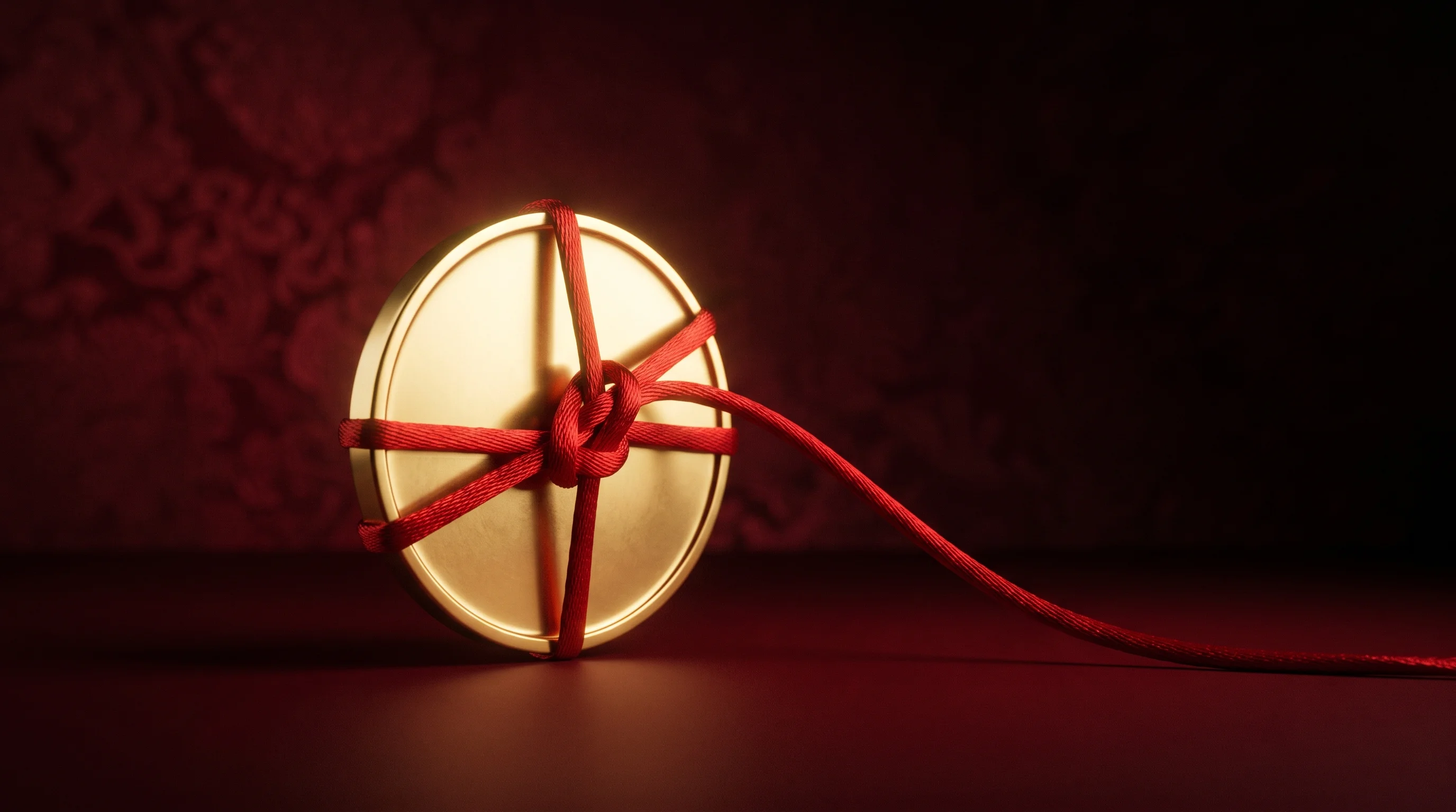 Digital illustration for article section "Content Section 3" in "ANote Music raises €2M to democratize music royalties" - A minimalist and conceptual still life representing a complex financial fundraise with hidden string...