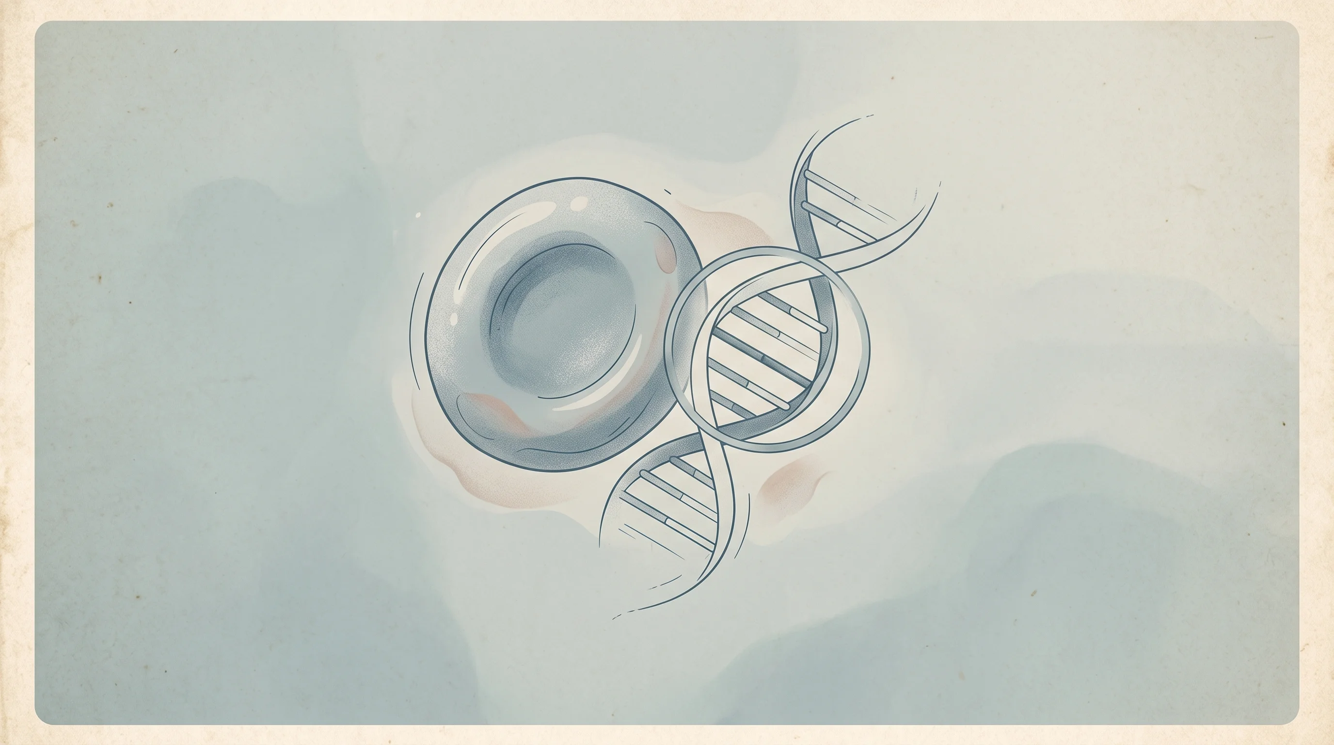 Digital illustration for article section "Chasing selectivity in blood cancers" in "AptaDir raises $1.6M pre-seed for RNA cancer therapeutics" - A conceptual and minimalist vintage illustration representing targeted selectivity in blood cancer t...