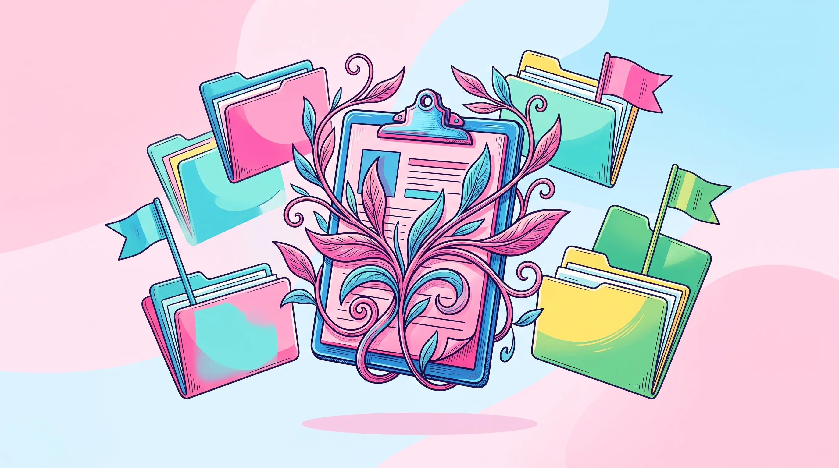Digital illustration for article section "A Crowded Corner of Healthcare IT" in "Bioinsights raises $2.8M to power functional medicine with AI" - A conceptual illustration representing a crowded market of integrative healthcare software, featurin...