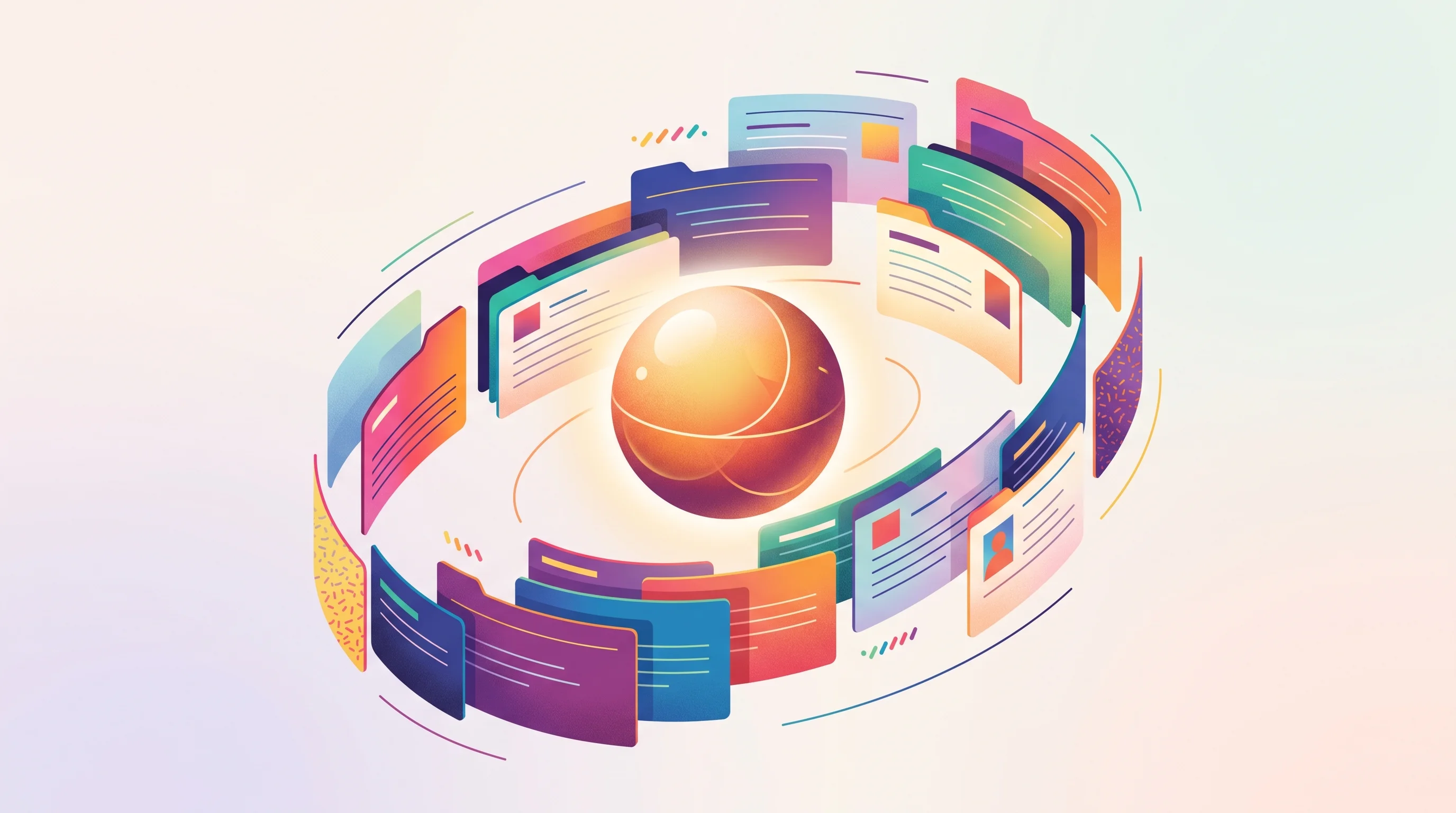 Digital illustration for article section "Content Section 4" in "HiringCafe raises $6.8M to build AI job search engine" - A minimalist and conceptual illustration of a stylized, abstract glowing sphere symbolizing an advan...