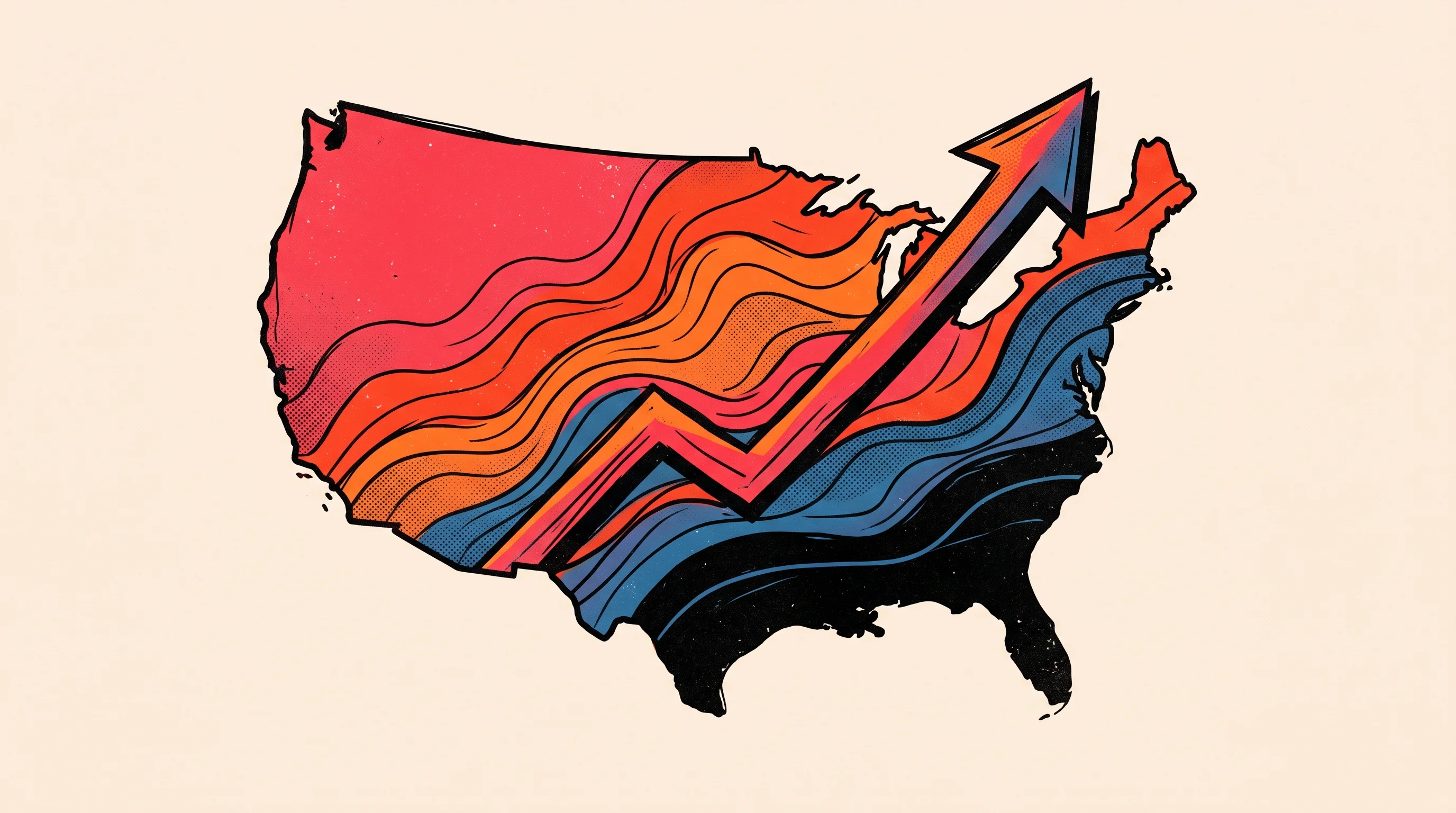 Digital illustration for article section "Content Section 2" in "MAGIC AI raises $11M to scale AI fitness mirrors in US" - A clean, minimalist conceptual illustration representing business expansion into the United States a...