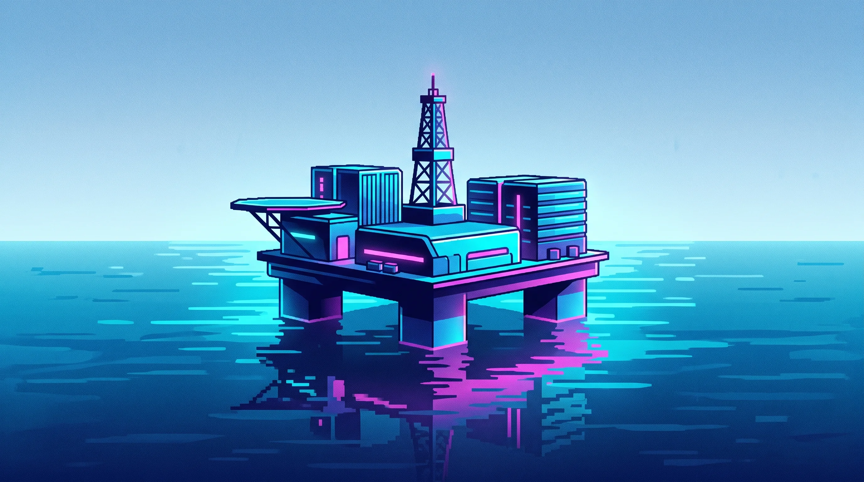 Digital illustration for article section "Content Section 5" in "Atomarine builds nuclear-powered floating AI data centers" - A clean and minimal depiction of a sleek, modern offshore data center structure floating on a calm o...