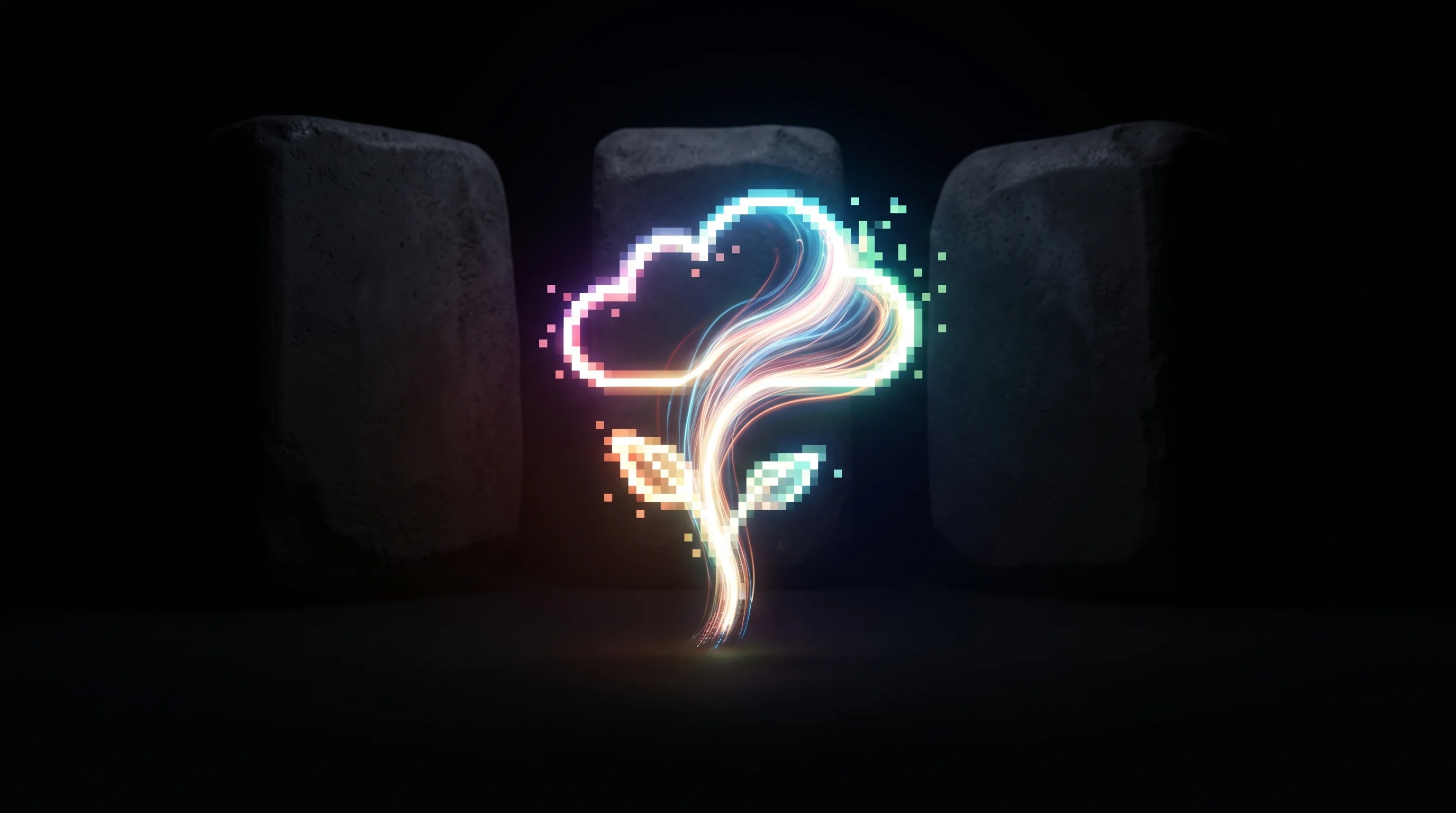 Digital illustration for article section "Content Section 3" in "InstaCloud launches agent cloud platform, raises $8M" - A conceptual, minimalist composition representing a bold startup challenging massive cloud computing...