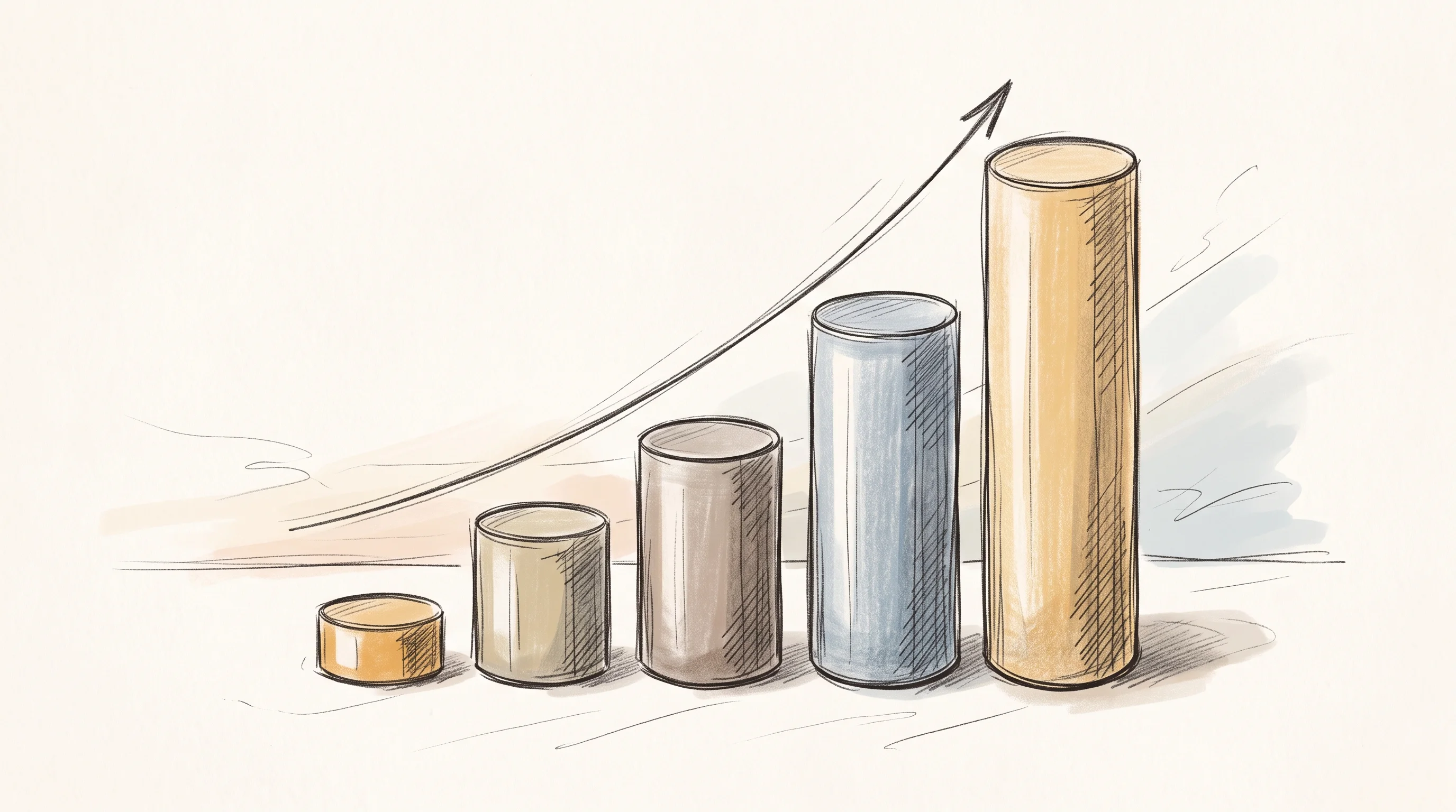 Digital illustration for article section "The Market Opens" in "General Matter applies SpaceX playbook to nuclear fuel" - A clean, minimalist composition illustrating the rapidly opening market and growing demand for advan...