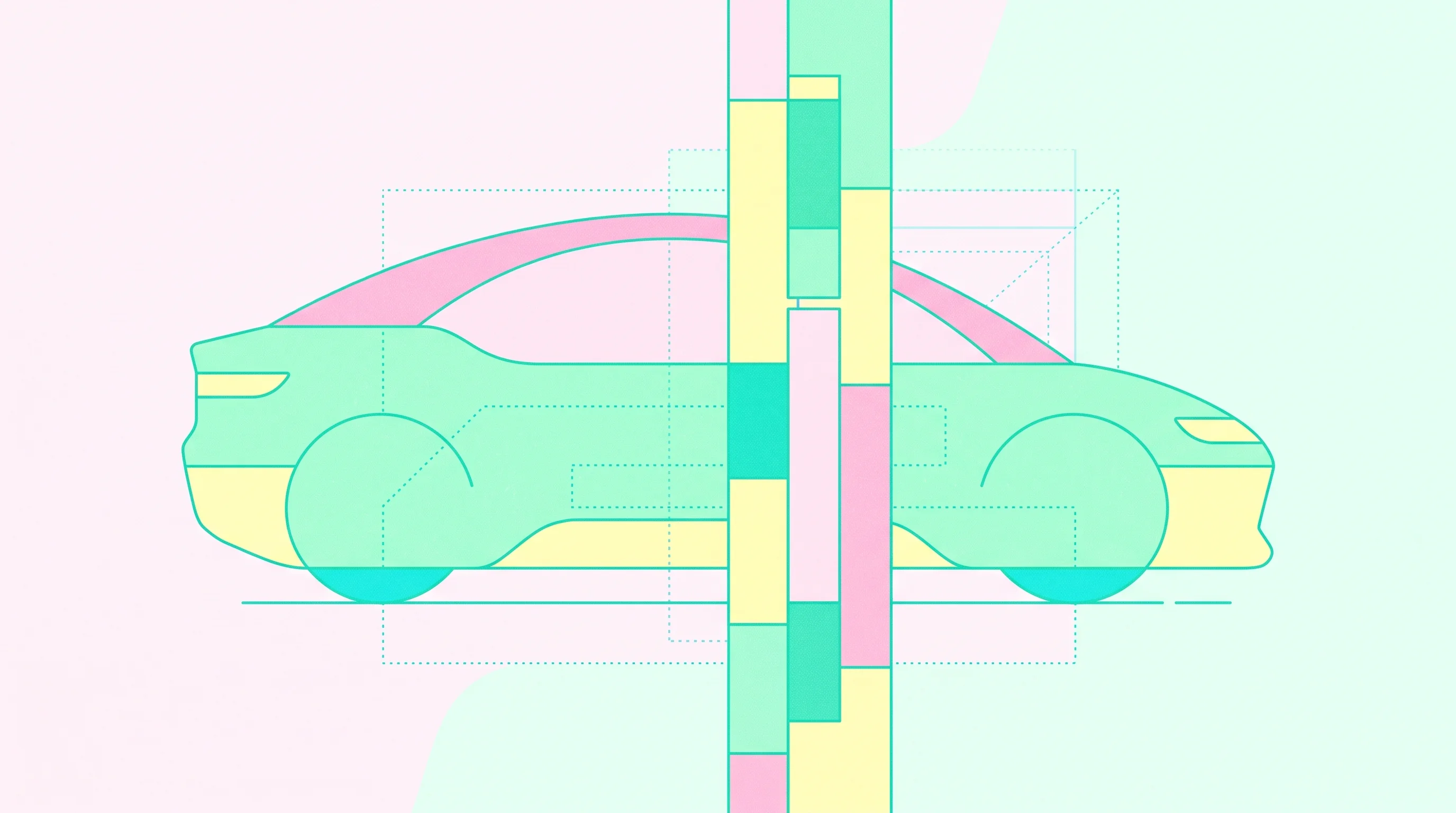 Digital illustration for article section "Content Section 2" in "DesignVerse raises $5.5M to automate enterprise software" - A clean, minimalist flat vector illustration representing the intersection of software engineering, ...