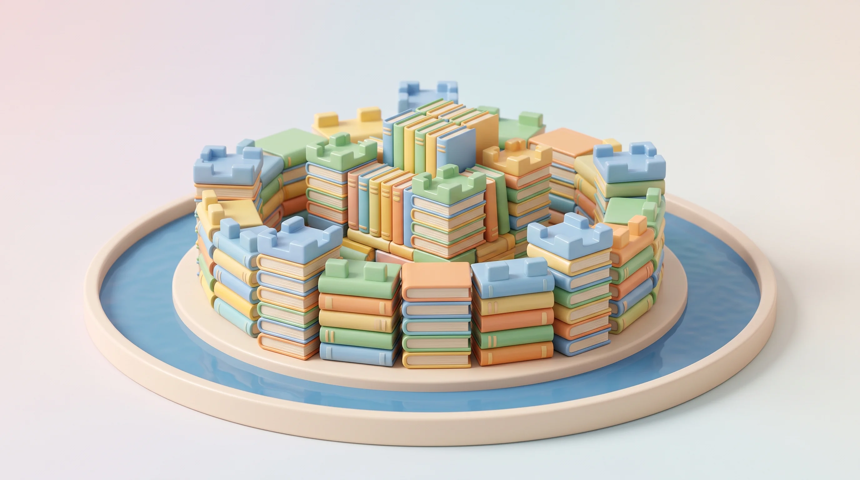 Digital illustration for article section "Content Section 3" in "Pandektes raises €13.5M to expand AI legal research platform" - A minimalist, modern conceptual visualization of formidable market competition and data protection, ...