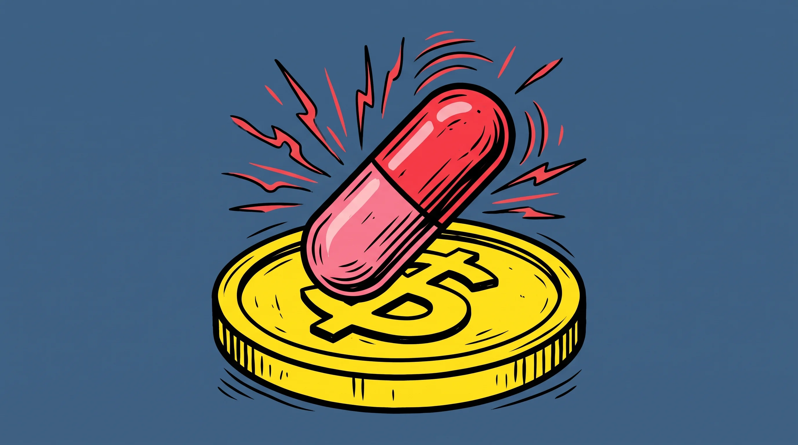 Digital illustration for article section "Content Section 3" in "Skopos Bio raises $8.3M for radiopharmaceutical cancer therapy" - A conceptual, modern illustration of a single large medicinal capsule radiating dynamic energy waves...