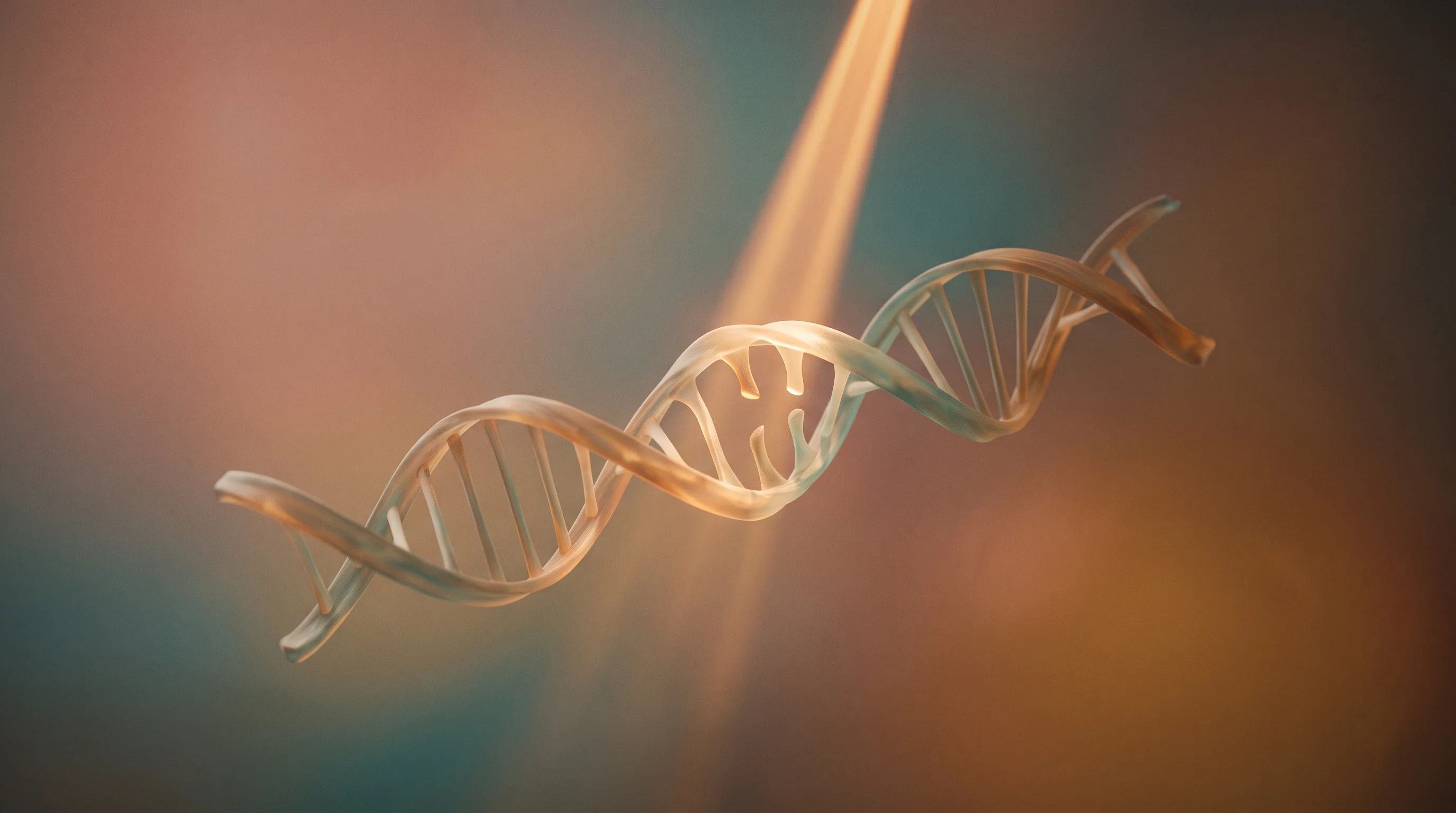 Digital illustration for article section "Content Section 2" in "Latus Bio raises $97M for CNS gene therapy platform" - A minimalist and conceptual visual representation of advanced gene therapy targeting Huntington's di...