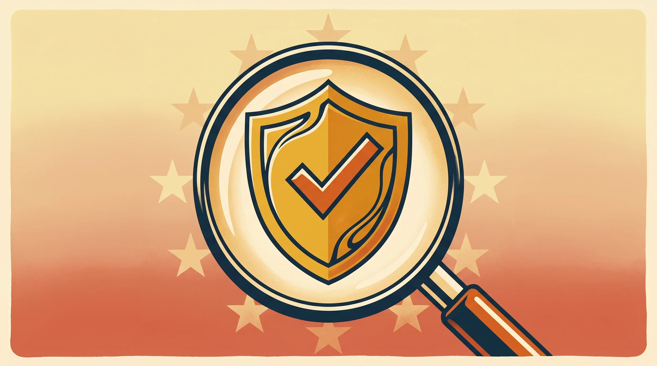 Digital illustration for article section "Content Section 4" in "IPID raises $16M to fight payment fraud" - A conceptual and minimalist illustration representing mandatory payee verification and European Unio...