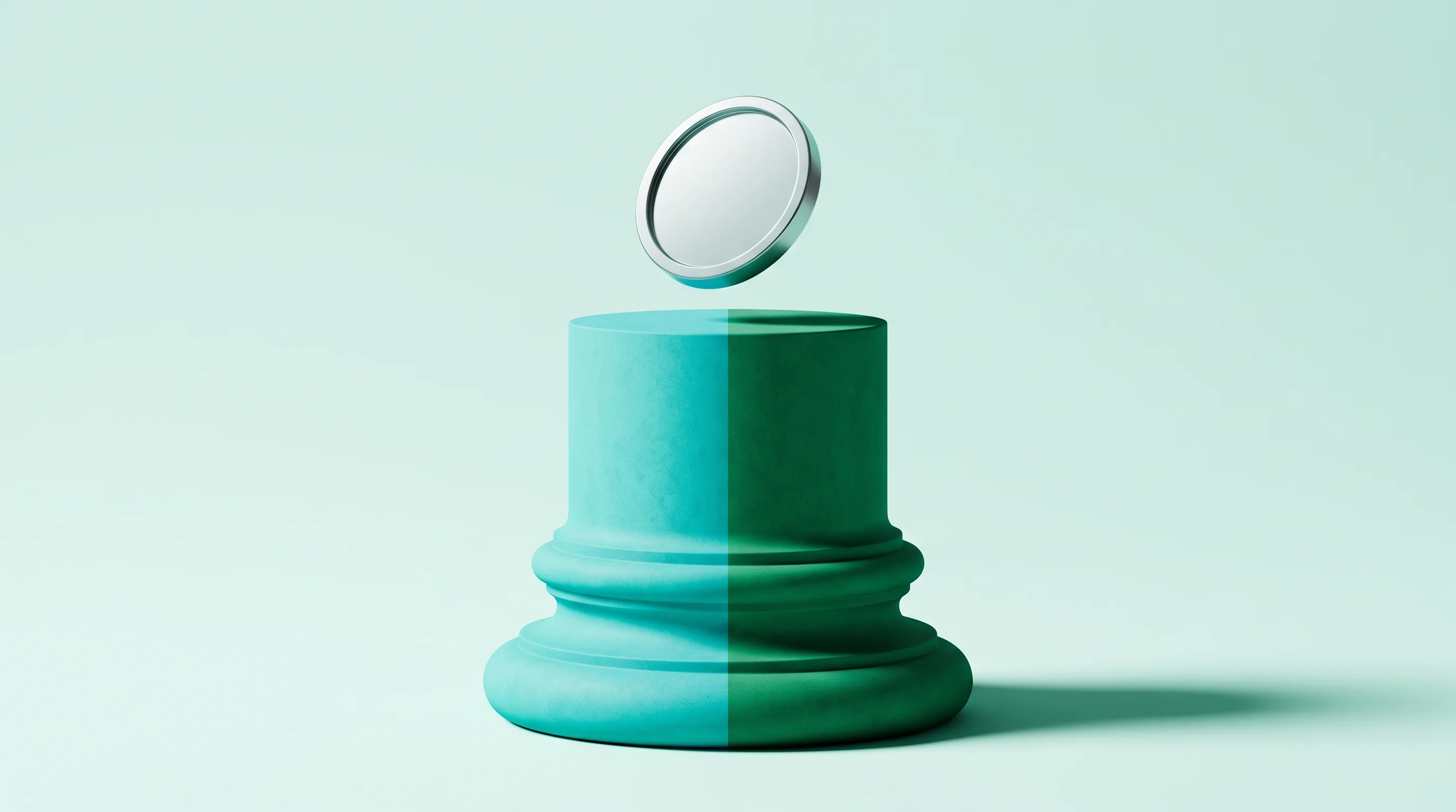 Digital illustration for article section "Content Section 2" in "Navra raises $19M to bridge traditional finance and blockchain" - A surrealist conceptual art piece representing the weight and stability of institutional financial b...