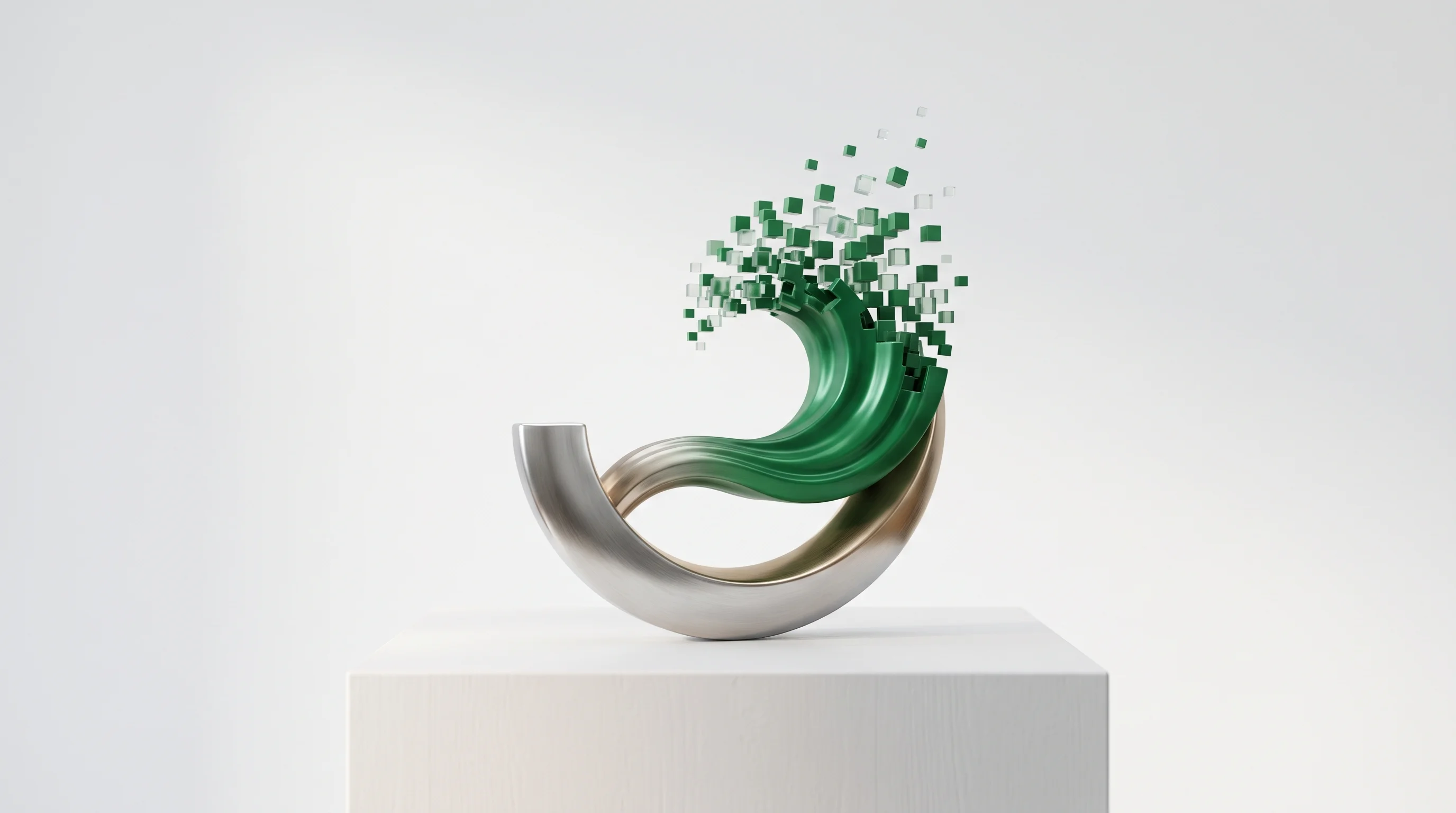 Digital illustration for article section "Content Section 2" in "Nous Research raises $90M to build enterprise AI agents" - A conceptual, minimalist still life representing the blending of traditional venture capital with mo...
