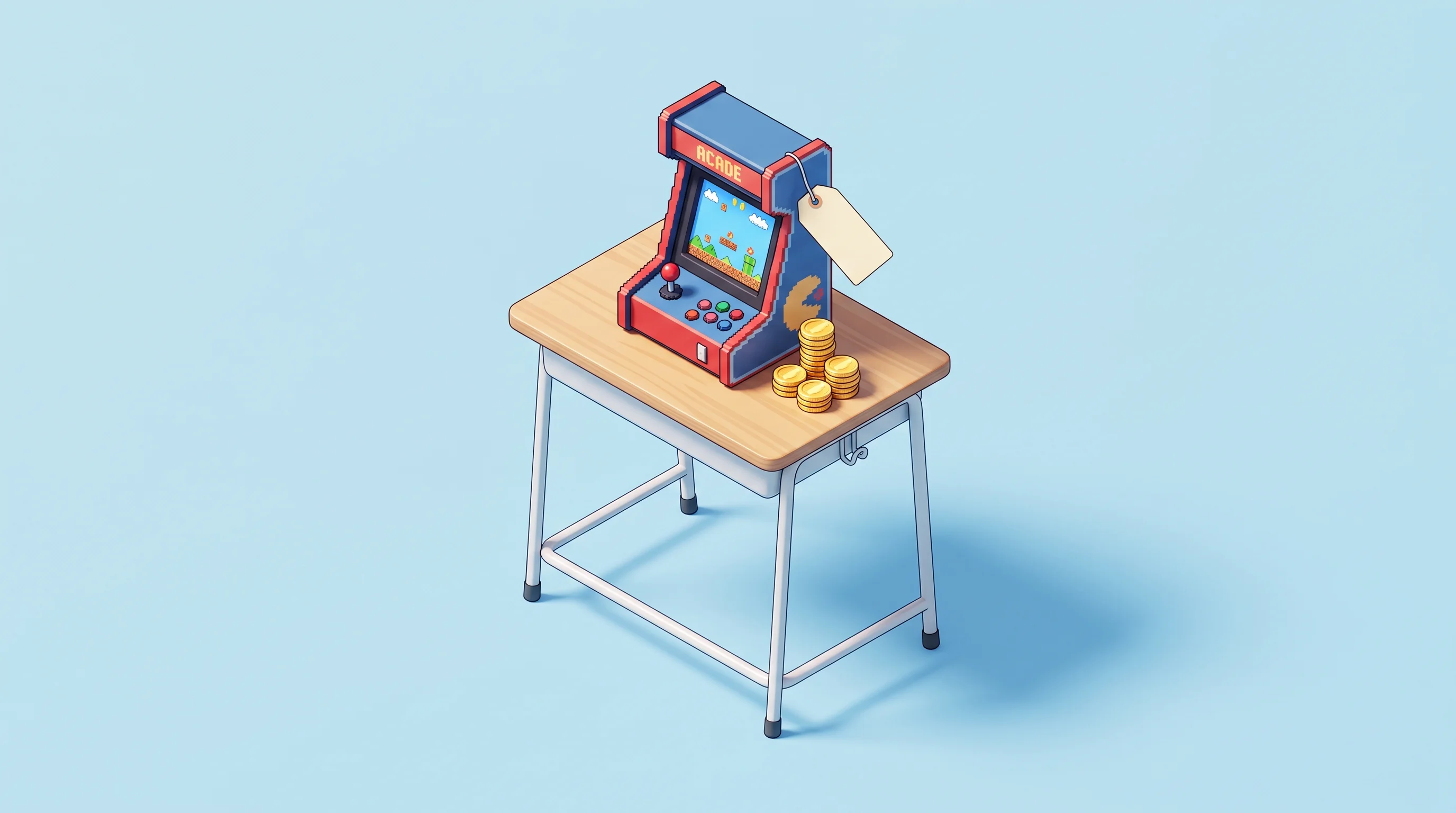 Digital illustration for article section "Content Section 3" in "Persona raises $10M to build AI assistant you can wear" - A clean, minimalist conceptual image representing the profitable sale of a student gaming website, f...
