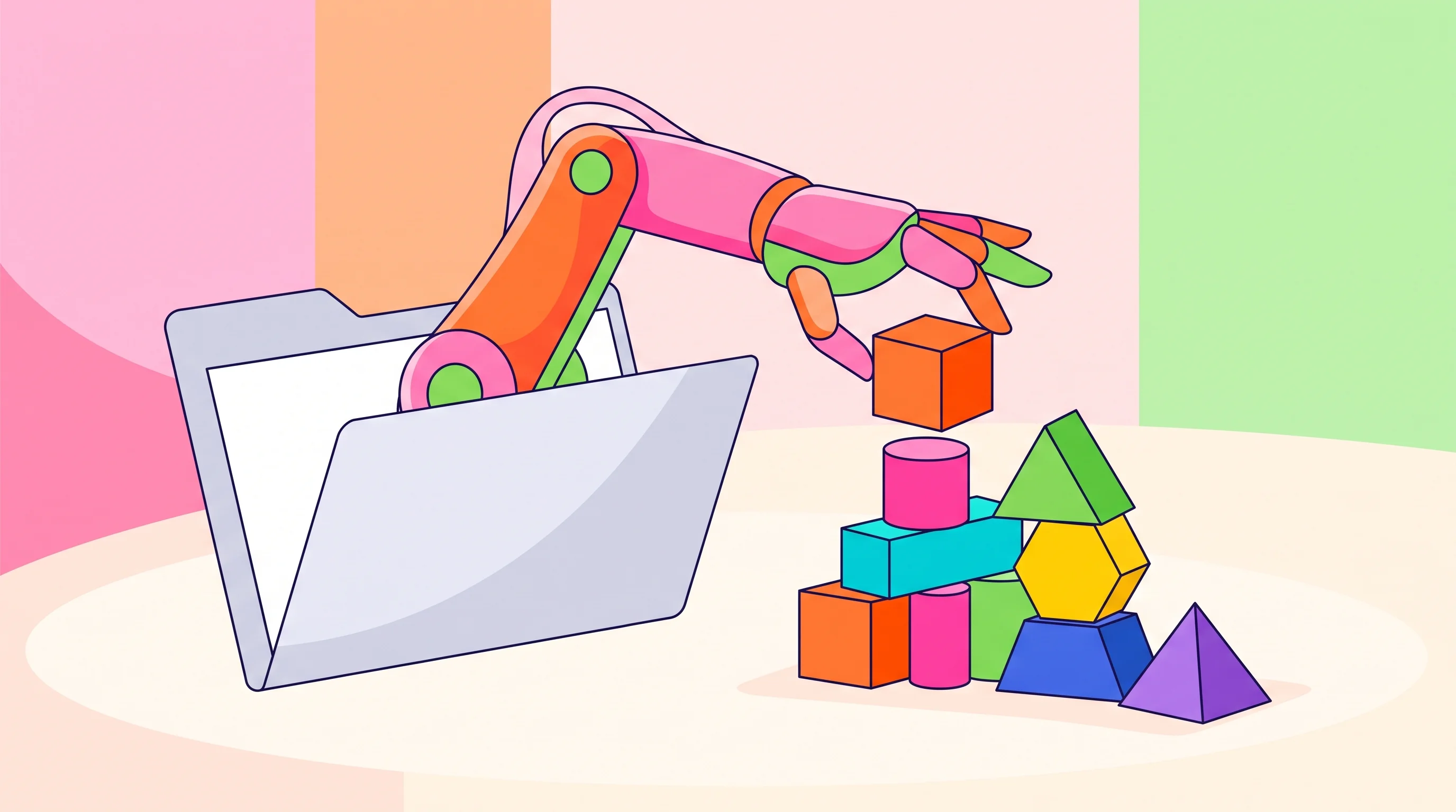 Digital illustration for article section "Content Section 3" in "Mecka AI raises $60M to power humanoid robot training" - A contemporary flat vector style illustration representing confidential partnerships between advance...