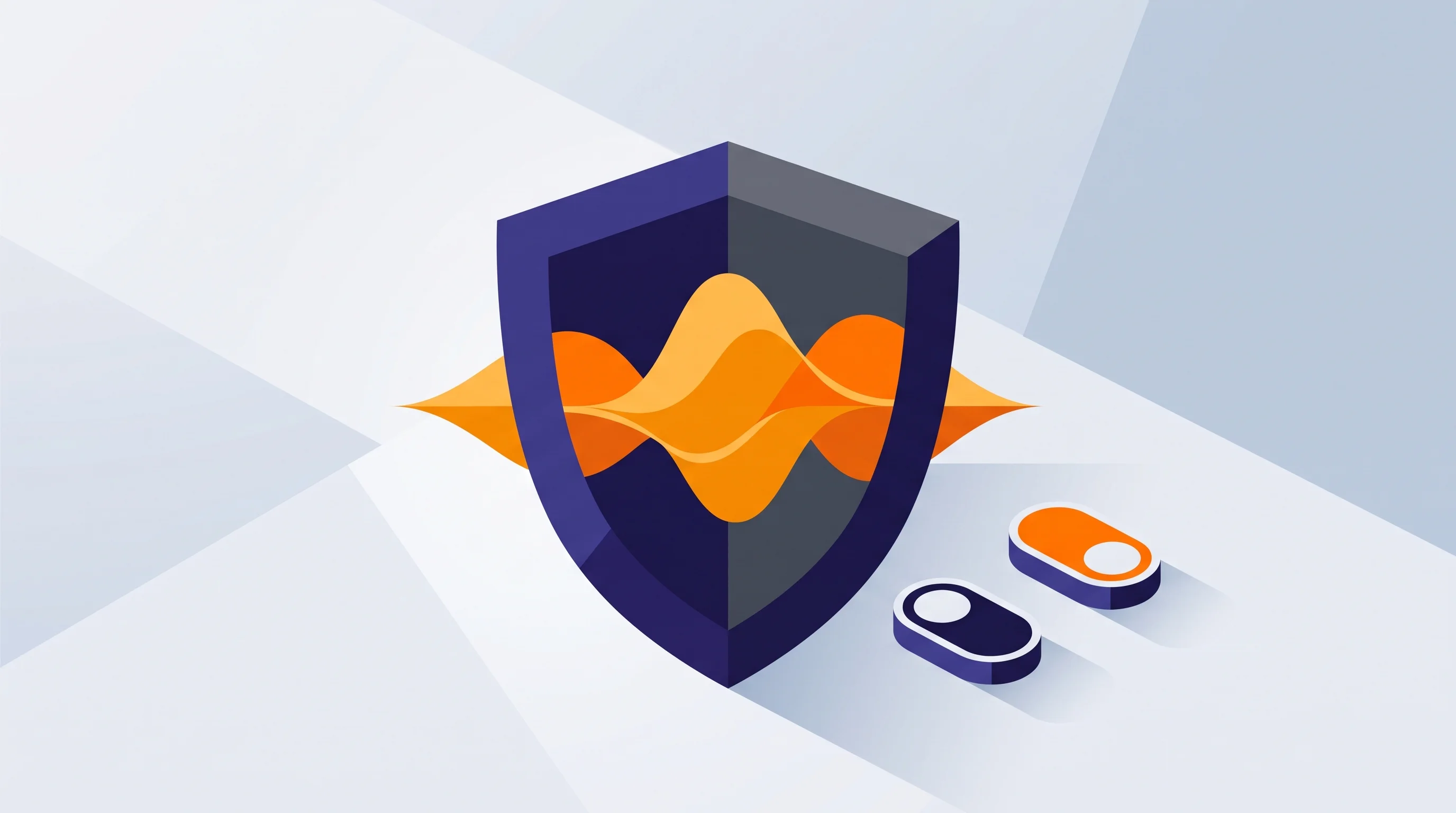 Digital illustration for article section "Content Section 3" in "Sabi raises $50M to build brain-reading baseball cap" - A minimalist, conceptual representation of neural data privacy and encryption, featuring a sleek, ab...