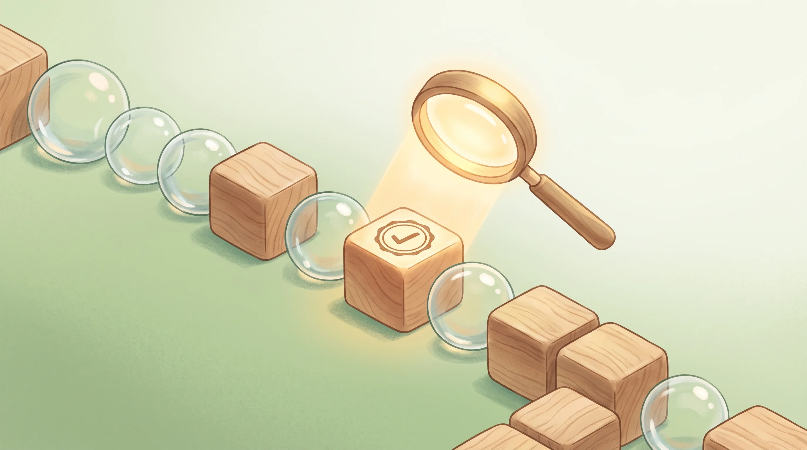 Digital illustration for article section "Content Section 4" in "ActionAI raises $10M to make enterprise AI audit-ready" - A conceptual and minimalist illustration representing the auditing and transparency of automated pro...