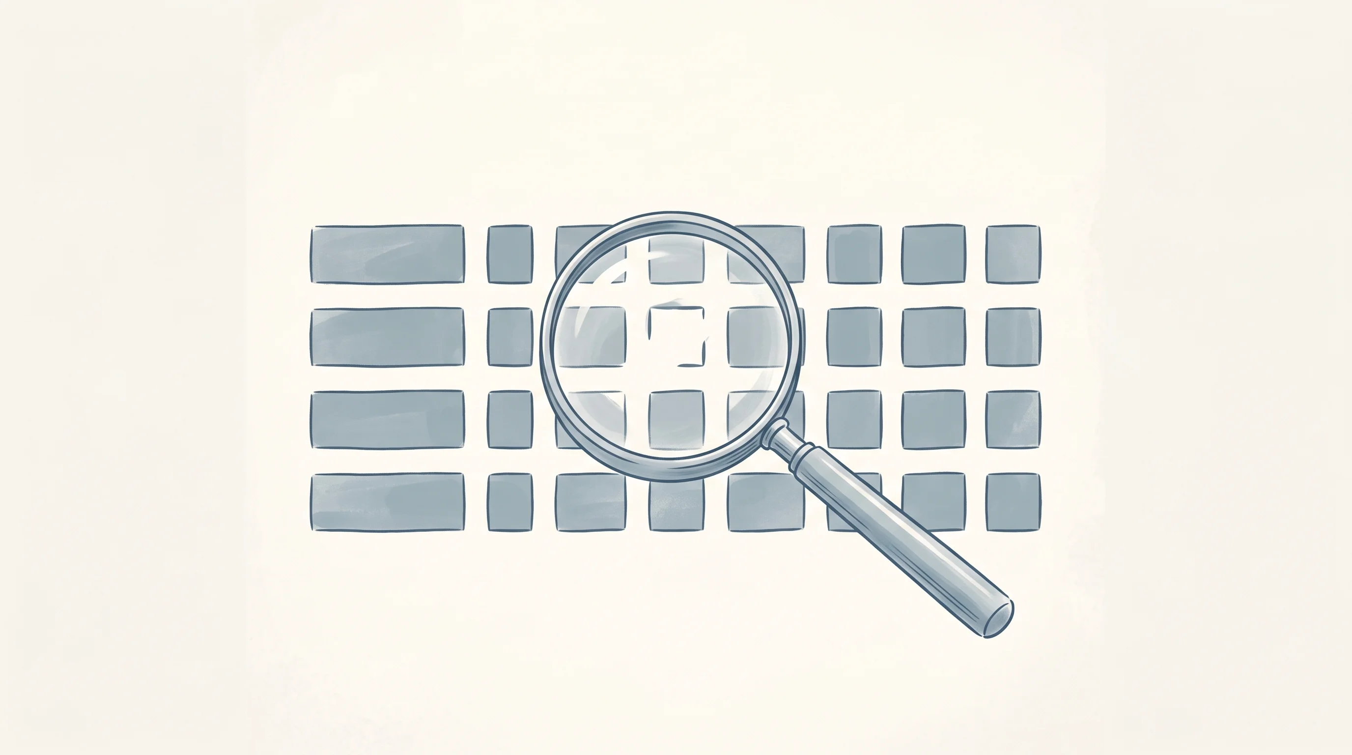 Digital illustration for article section "Early traction, cautious claims" in "CiteGraph launches AI citation tracker for SaaS marketing" - A conceptual, professional vintage illustration representing the discovery of a data visibility gap,...