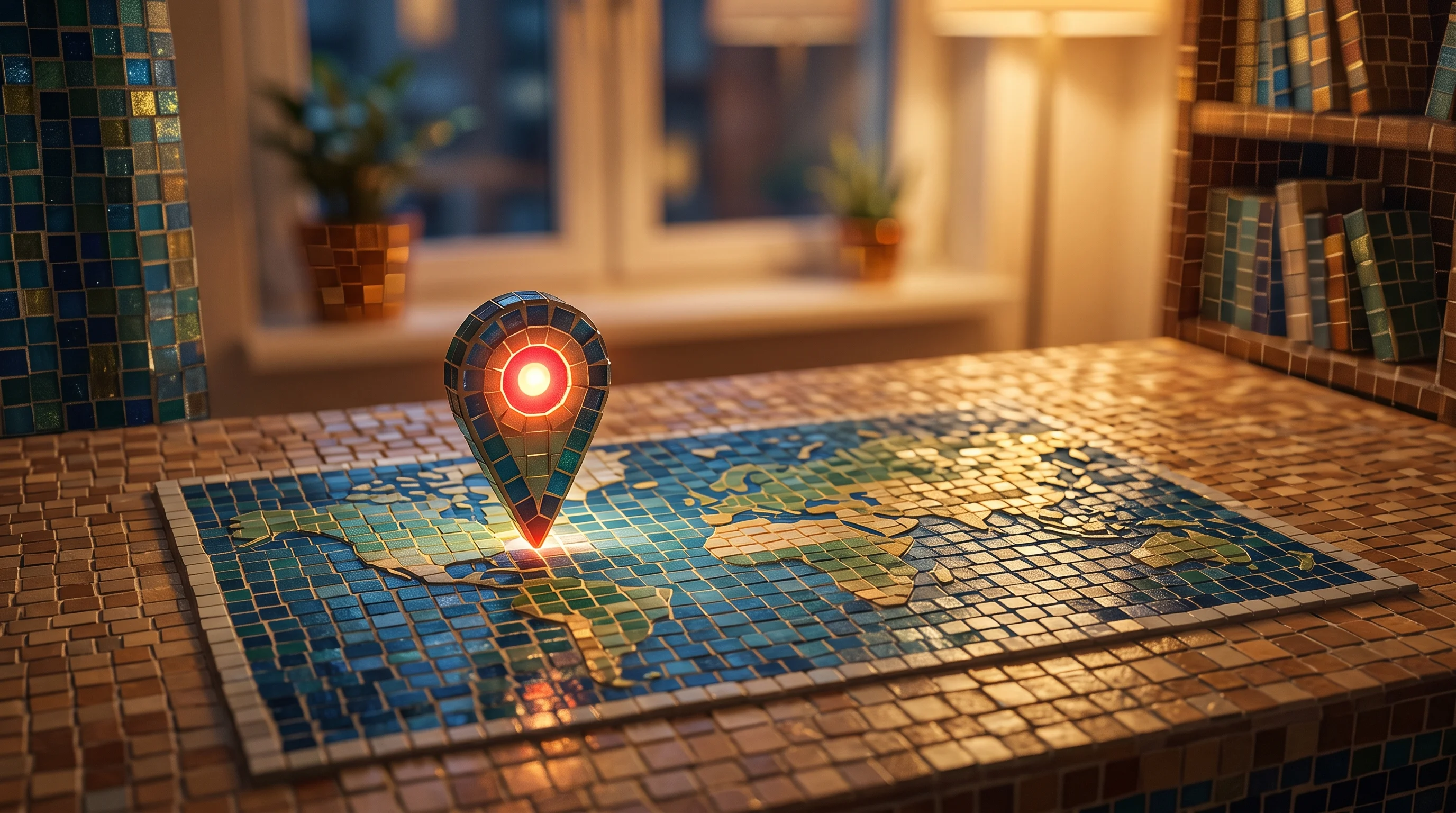 Digital illustration for article section "Content Section 2" in "Graylark raises $10.7M to build AI visual intelligence for police" - A conceptual and minimalist visual representation of a geolocation side project, featuring a single,...