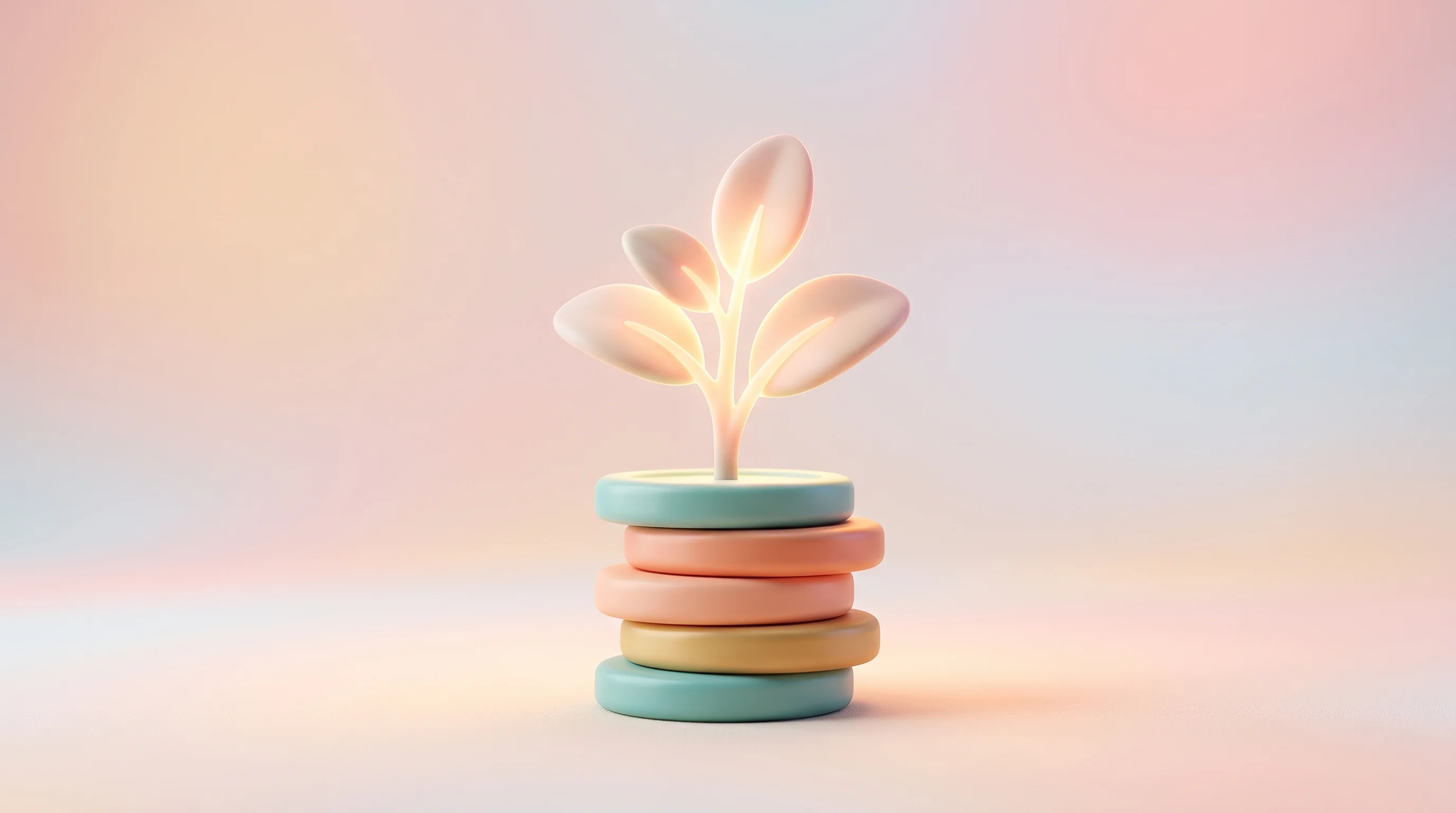 Digital illustration for article section "Content Section 4" in "Noah raises $38M to scale stablecoin payment infrastructure" - A conceptual, clean, and minimal 3D illustration representing a $22 million seed funding round, feat...