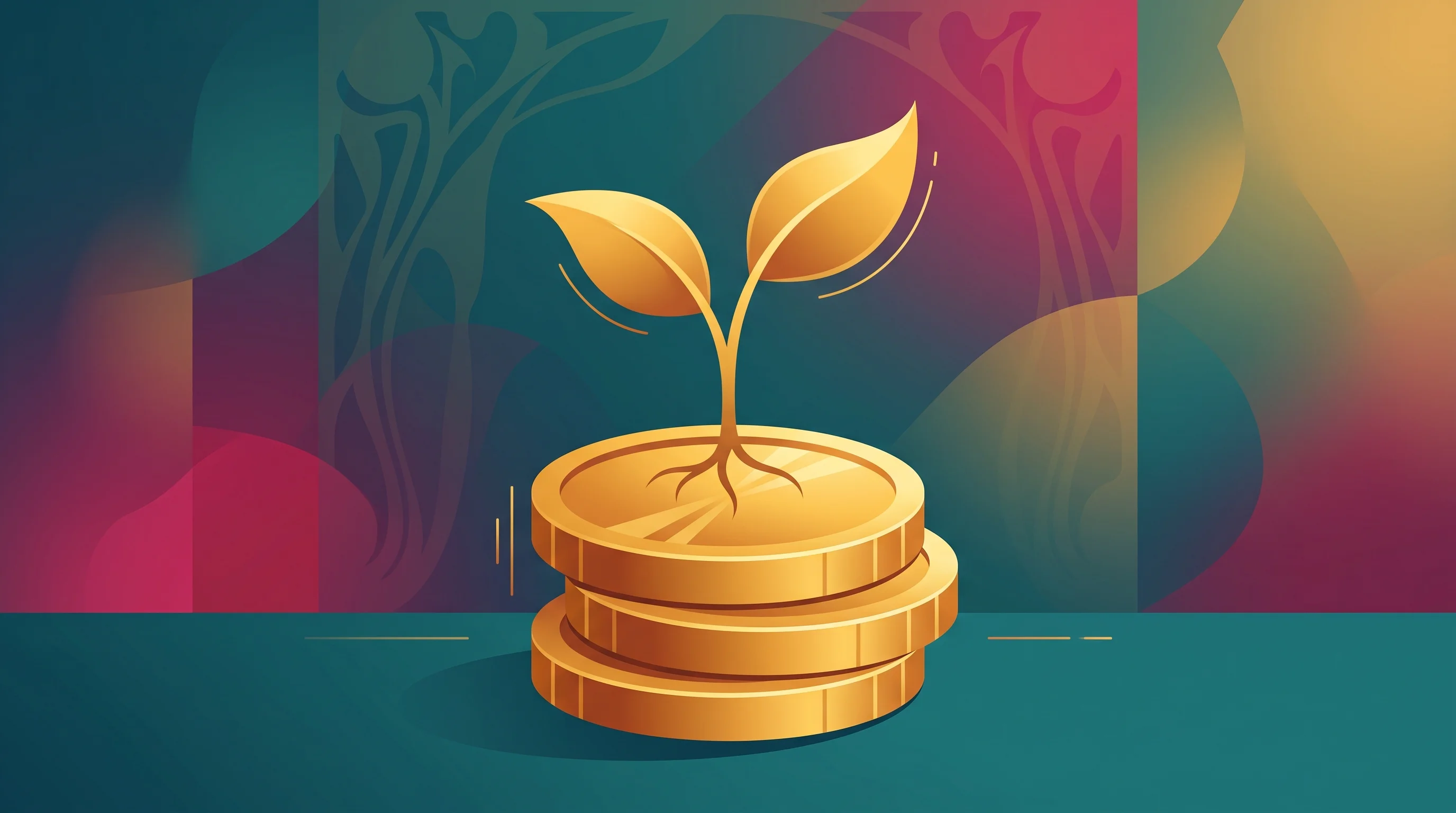 Digital illustration for article section "The Funding Picture" in "Databuddy launches AI analyst for product issue investigation" - A conceptual and minimalist illustration representing startup seed funding and early investment, fea...