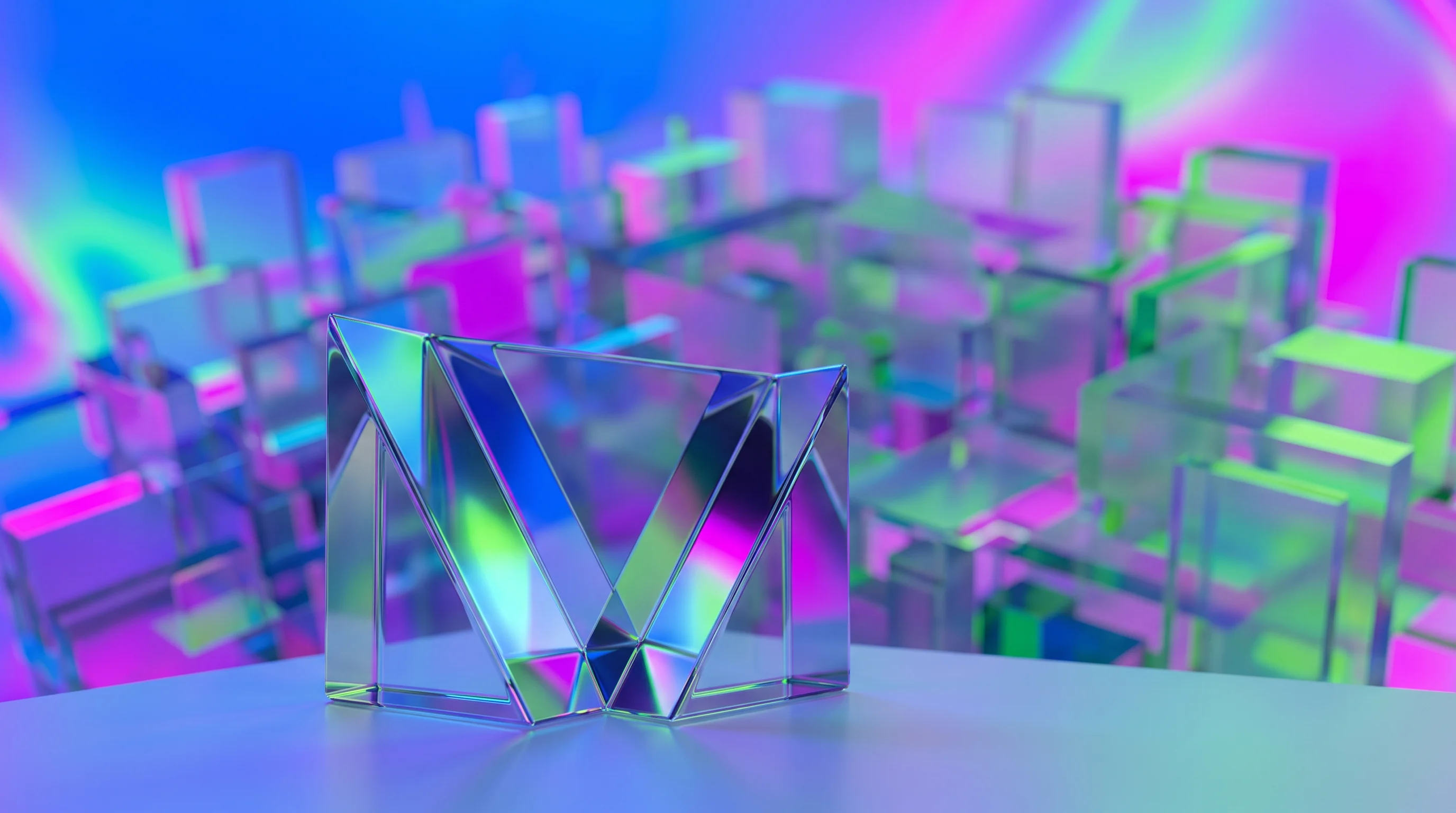 Digital illustration for article section "A Field Getting More Crowded by the Quarter" in "Latent launches LLM monitor to catch AI hallucinations" - A conceptual and minimalist visual metaphor for a crowded AI observability landscape, featuring a si...