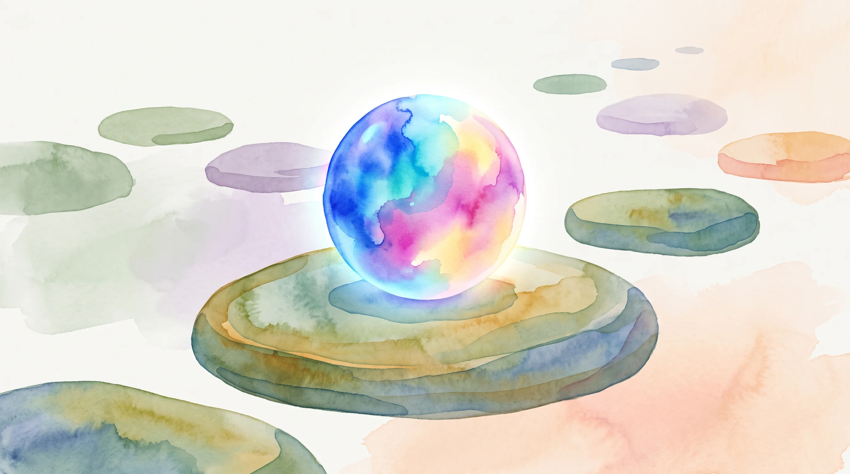 Digital illustration for article section "A Crowded Field, Different Angles" in "Cambridge Heavy Industries raises $6.2M for desktop fusion" - A clean, minimalist conceptual illustration of a radiant, luminous sphere representing a medical fus...