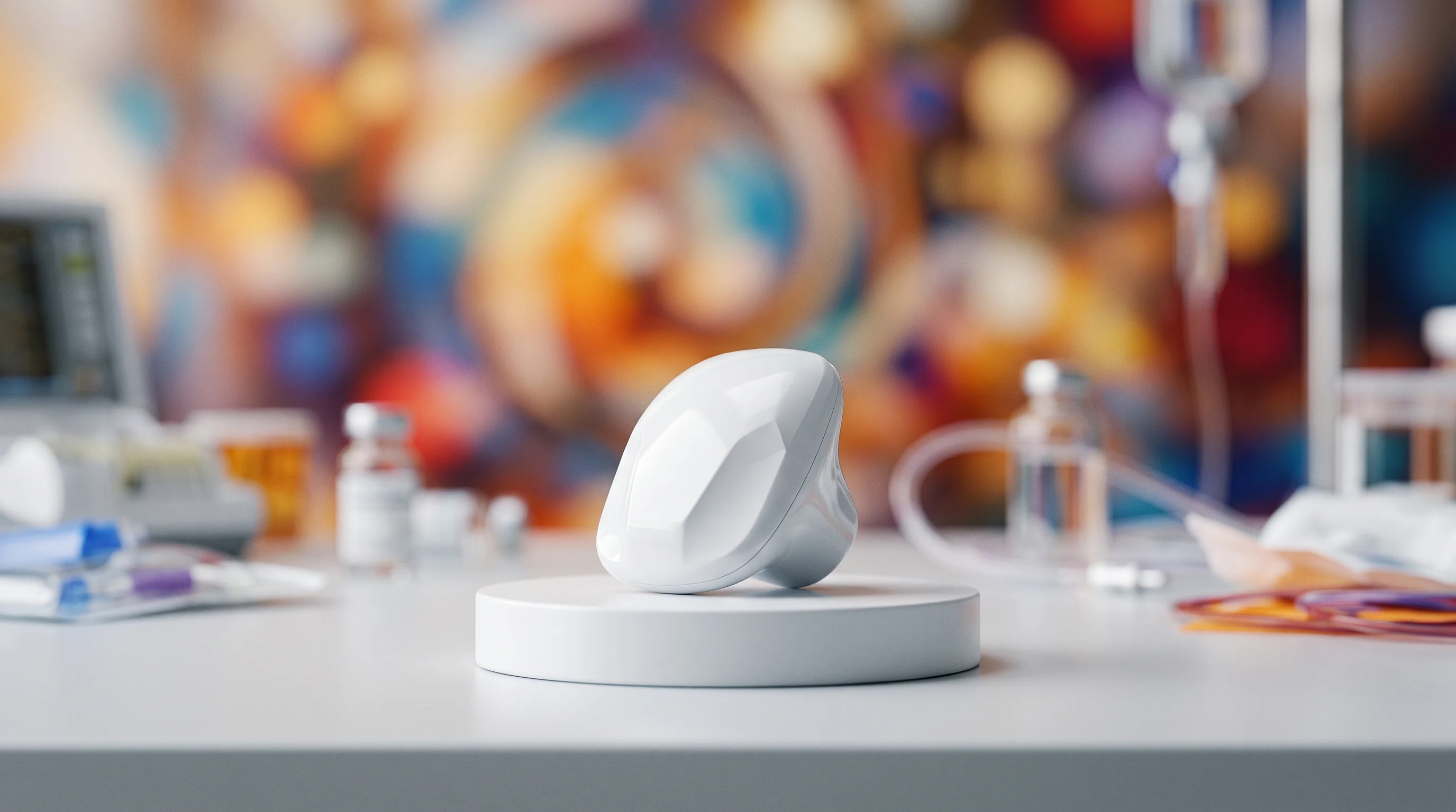 Digital illustration for article section "Content Section 4" in "SWAN Genomics raises $6M to democratize DNA sequencing" - A macro photograph of a miniature, highly detailed scene symbolizing the transition of promising med...
