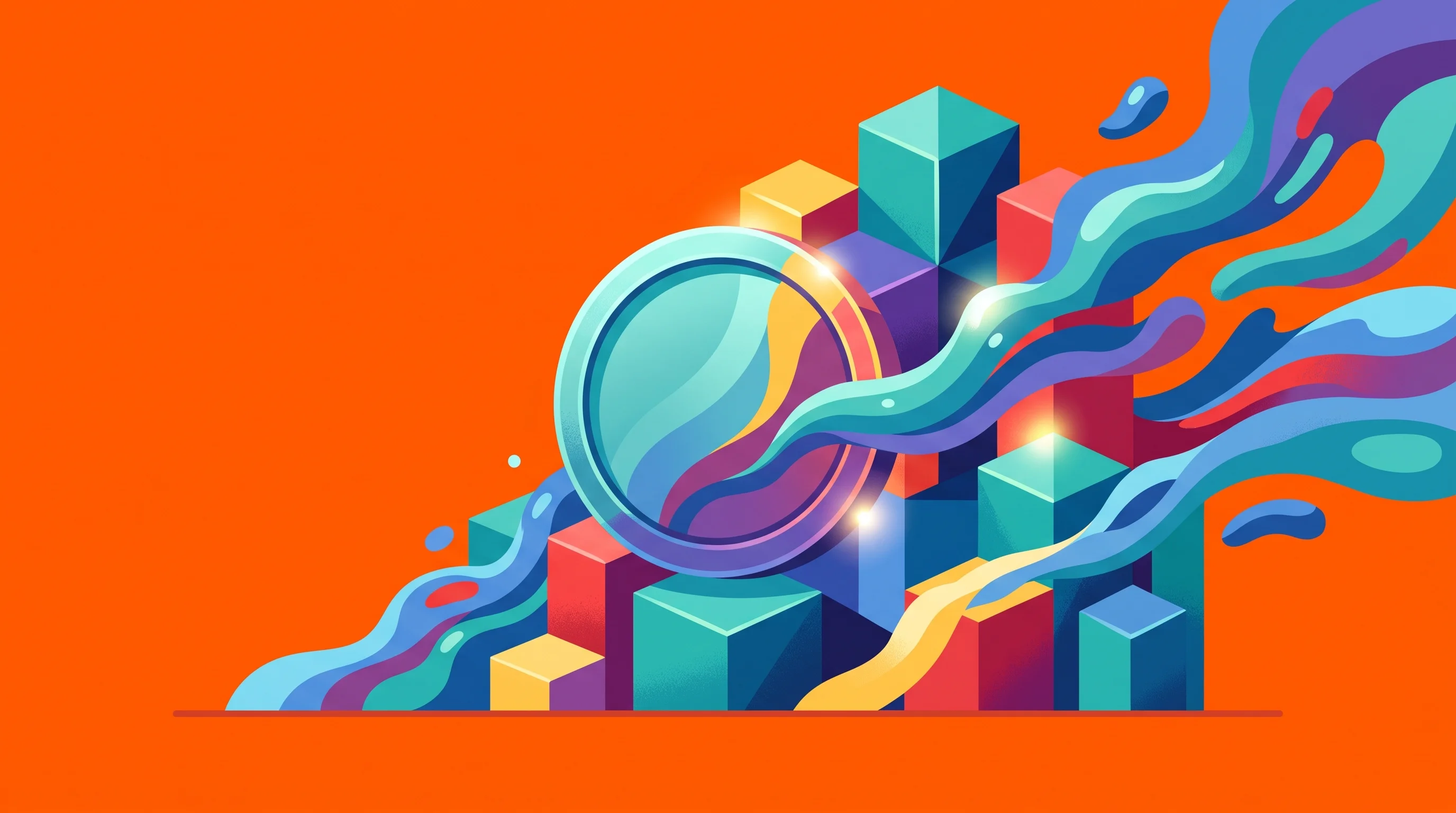 Digital illustration for article section "Content Section 3" in "Multiliquid raises $8M to solve tokenized asset liquidity" - A modern, conceptual illustration representing the expansion of engineering capacity and tokenized c...