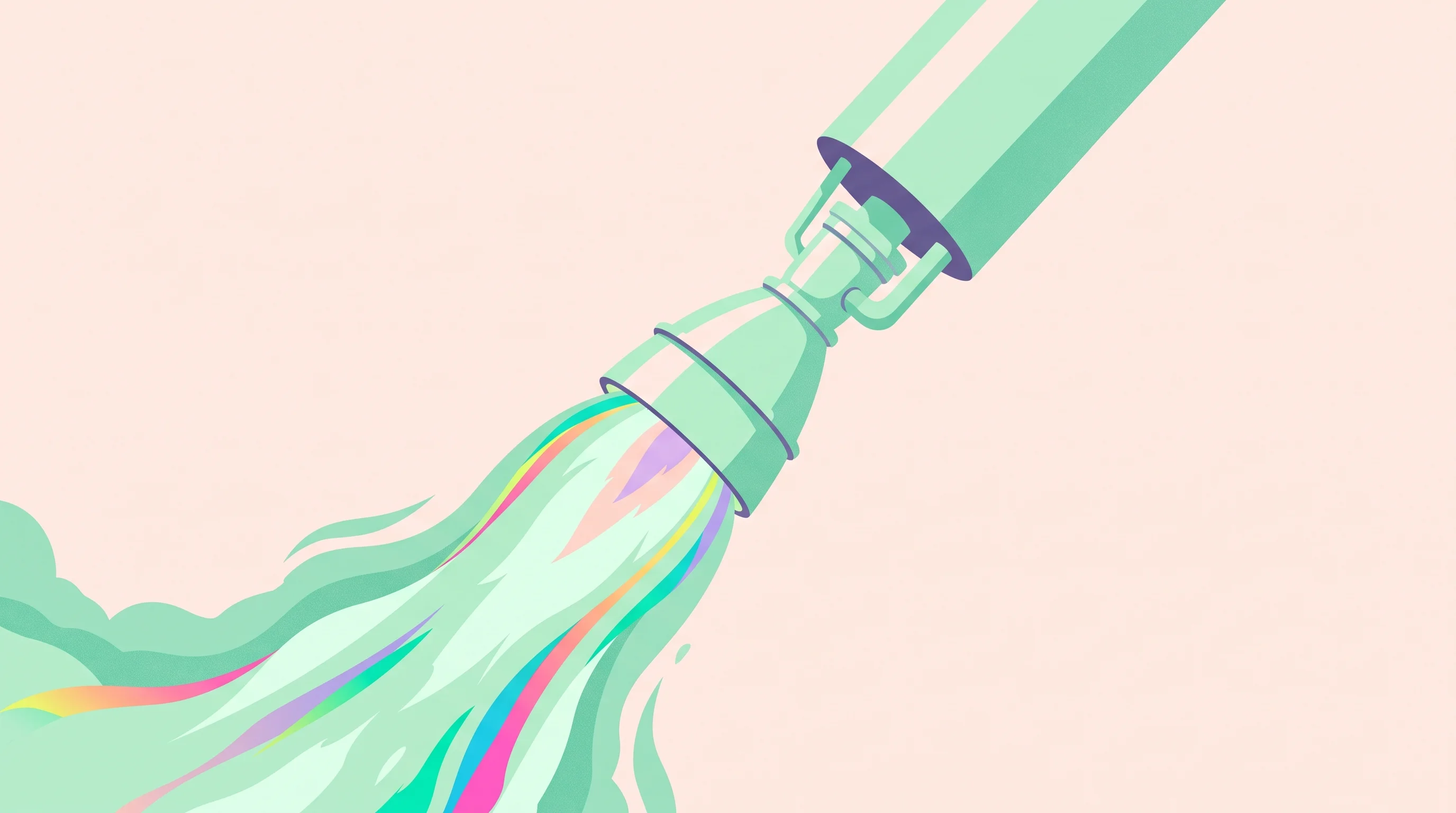 Digital illustration for article section "Content Section 3" in "RATLOG launches from YC with $400M in rocket bookings" - A clean, minimal flat vector illustration of a massive rocket engine prototype undergoing a powerful...