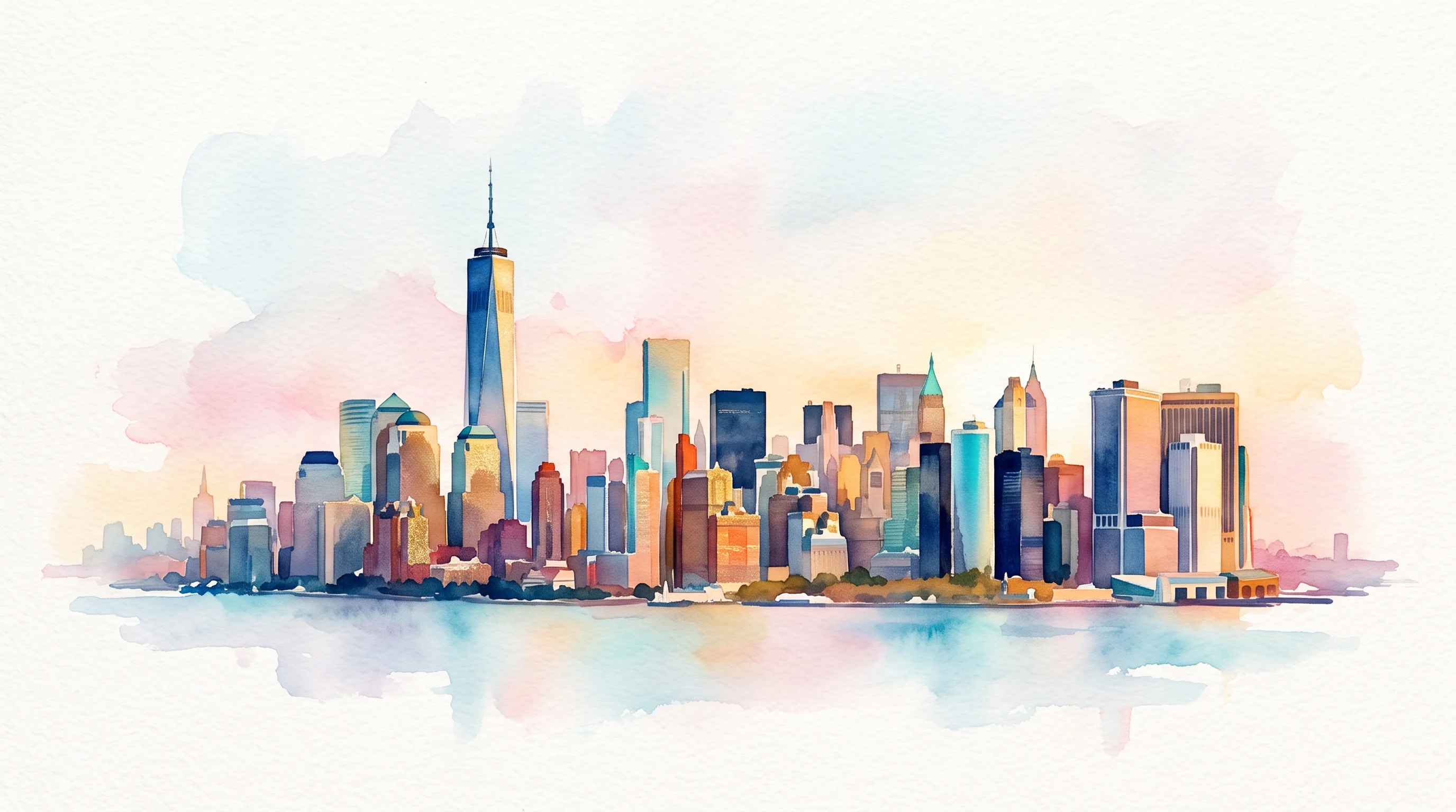 Digital illustration for article section "Next Stop: New York" in "Causa Prima raises $20M to automate B2B payments with AI" - A minimalist and conceptual representation of a transatlantic business expansion, featuring a clean,...