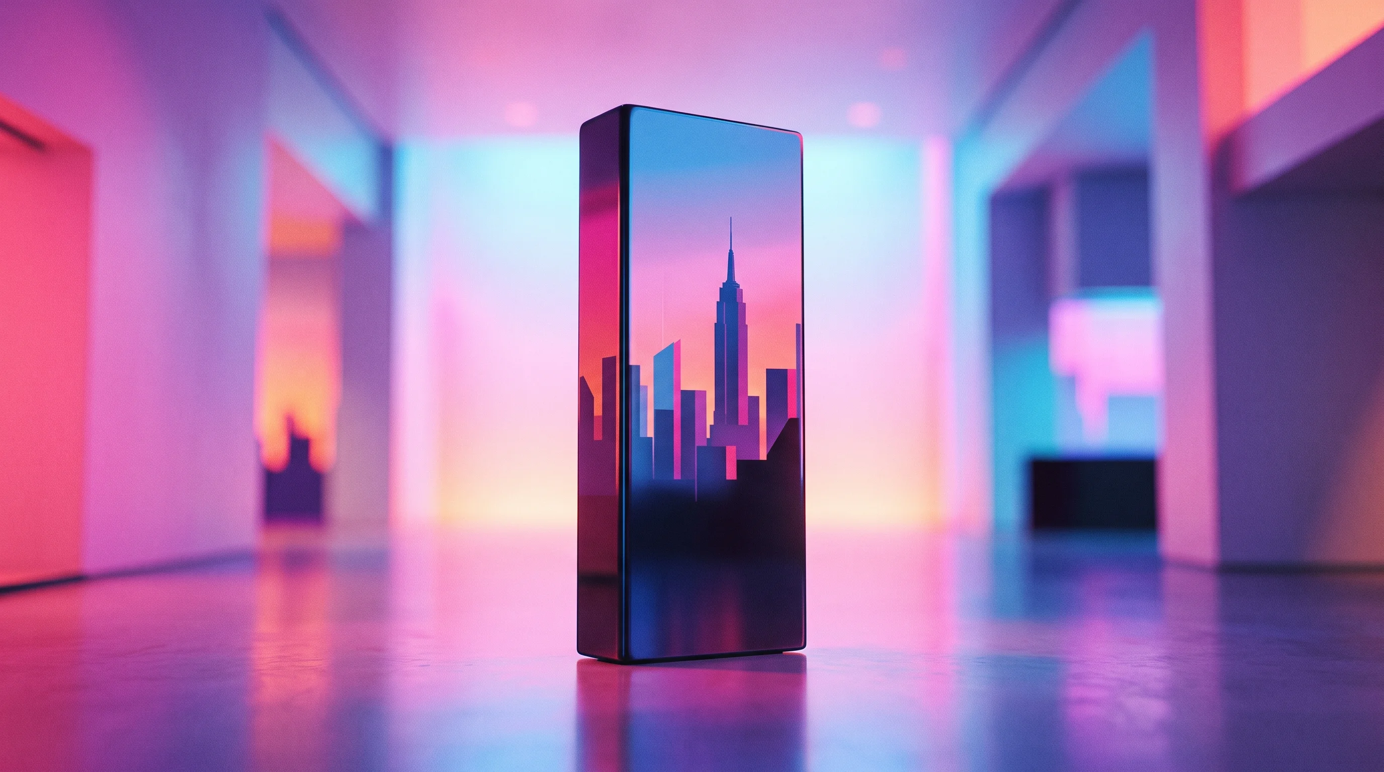Digital illustration for article section "Content Section 2" in "Cato Digital raises $6.7M to build carbon-free cloud platform" - A sleek, minimalist data deployment monolith standing as a strong single focal point, representing t...
