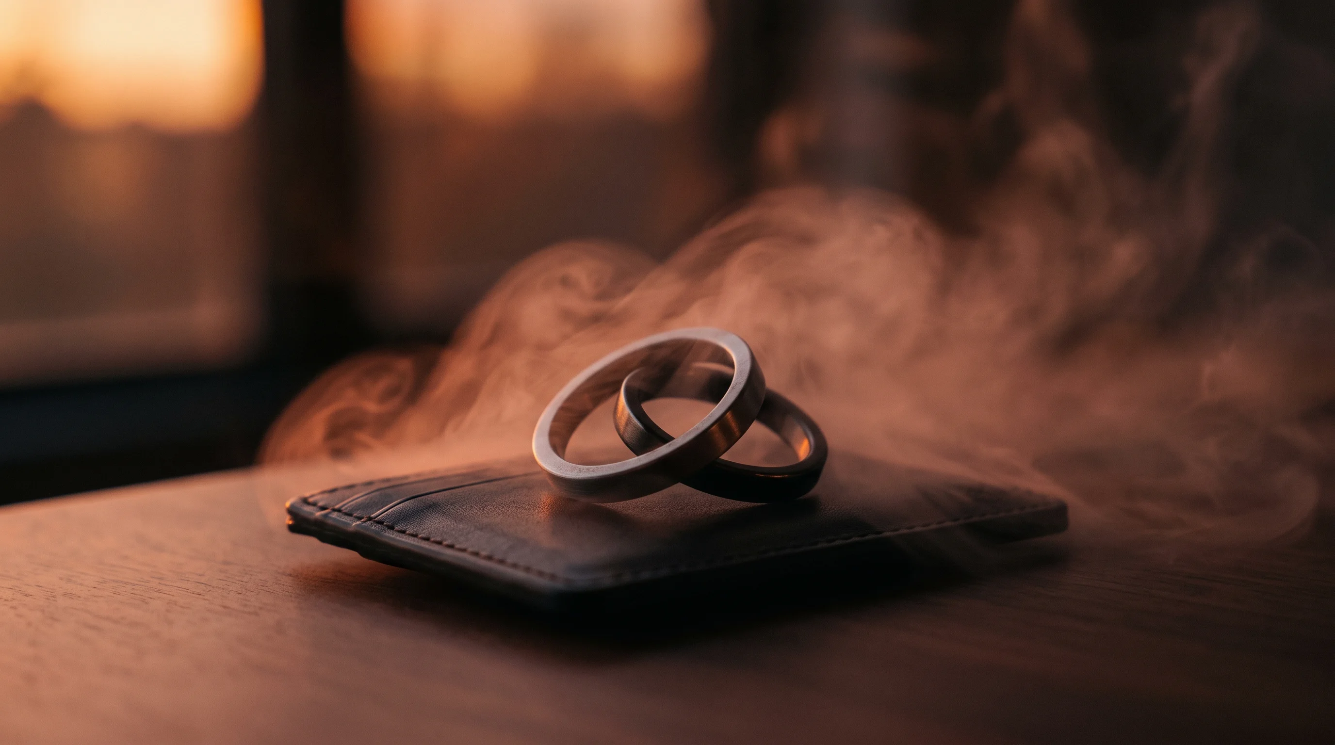 Digital illustration for article section "Content Section 8" in "Fire Wallet launches encrypted stablecoin payment platform" - A clean, minimalist conceptual composition featuring a set of sleek, interlocking metallic rings par...