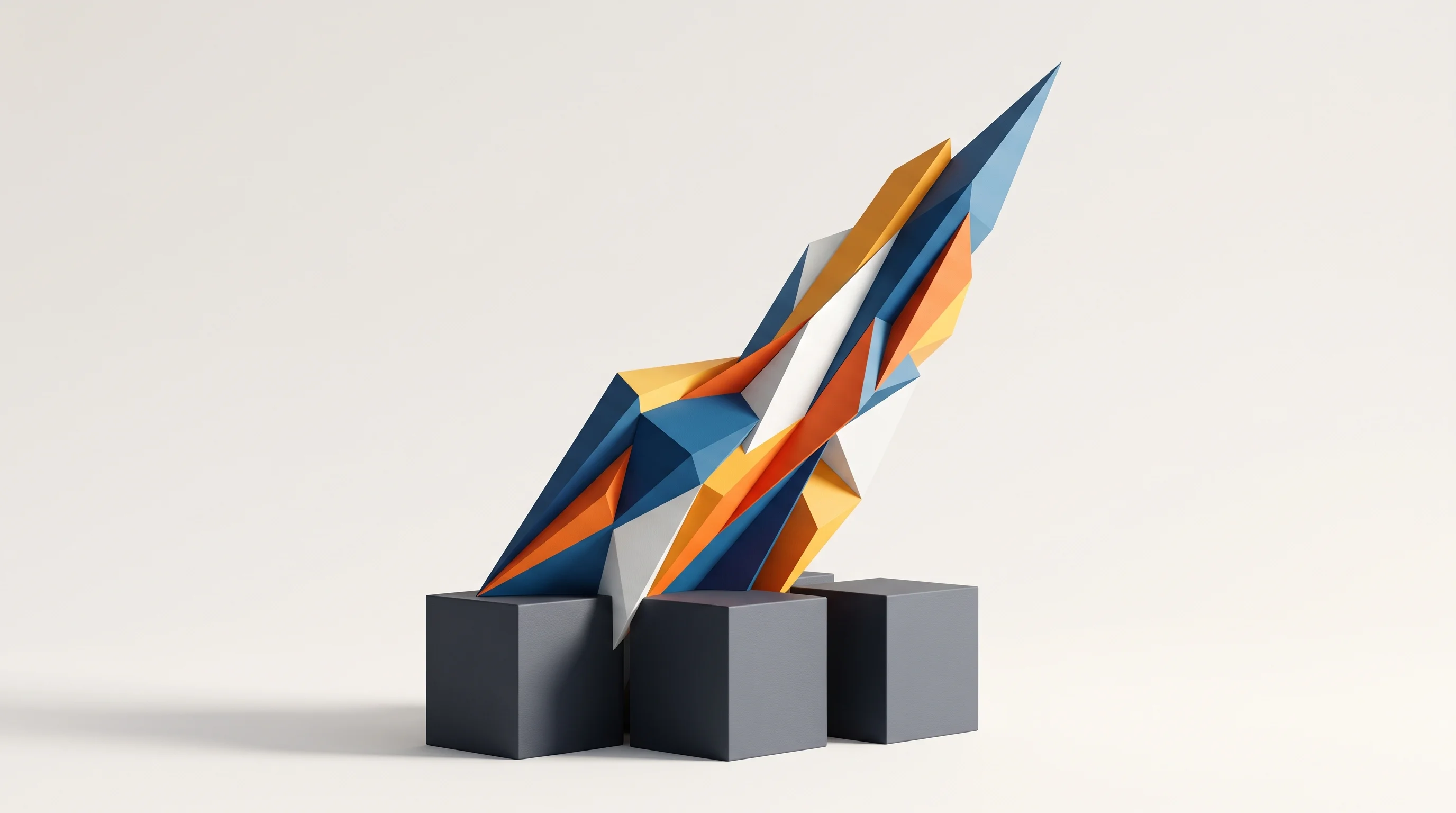 Digital illustration for article section "Content Section 3" in "RapidCanvas raises $29M to scale AI platform for enterprises" - A sleek, modern abstract representation of market momentum and industry leadership, featuring a dyna...