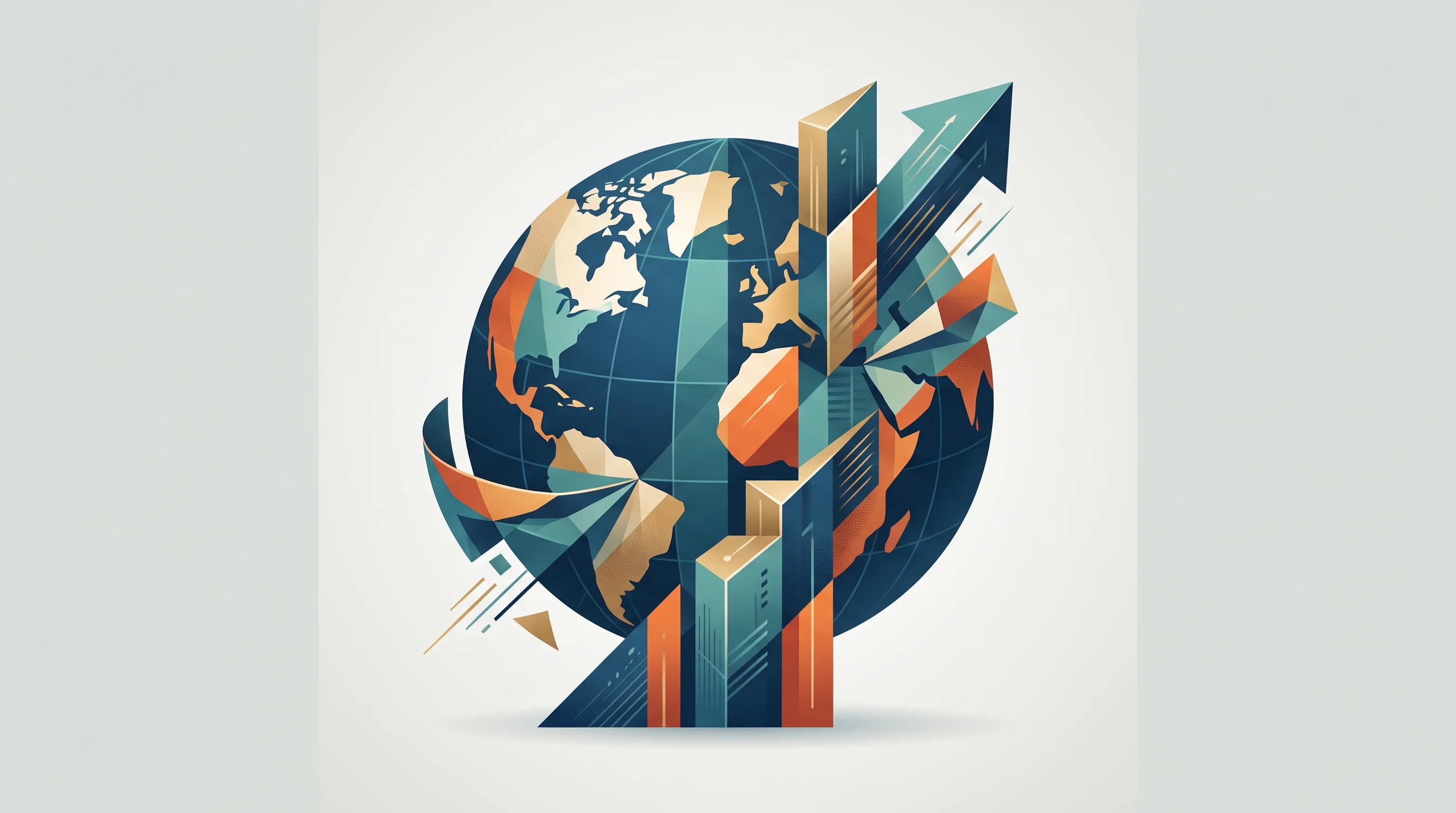 Digital illustration for article section "Content Section 4" in "Zenzap raises $44M to bring AI agents into workplace chat" - A minimalist and conceptual illustration representing international expansion and product developmen...