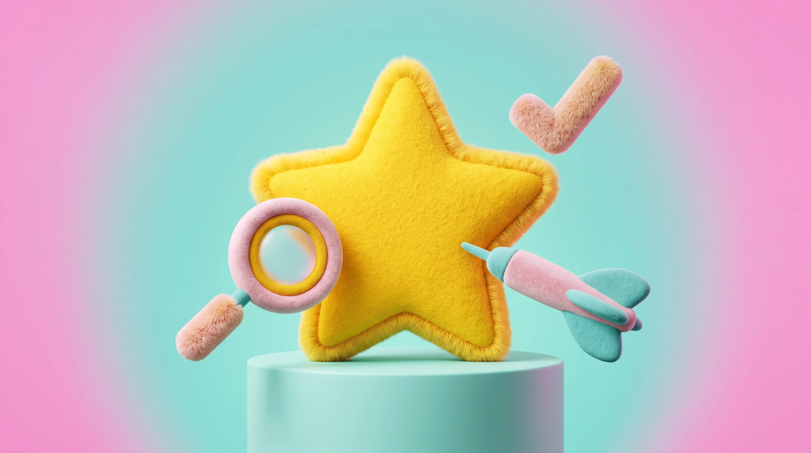Digital illustration for article section "Content Section 6" in "Caveman launches optimization stack to cut AI costs 65%" - A contemporary 3D illustration featuring a single, massive, bright yellow star as the central focal ...