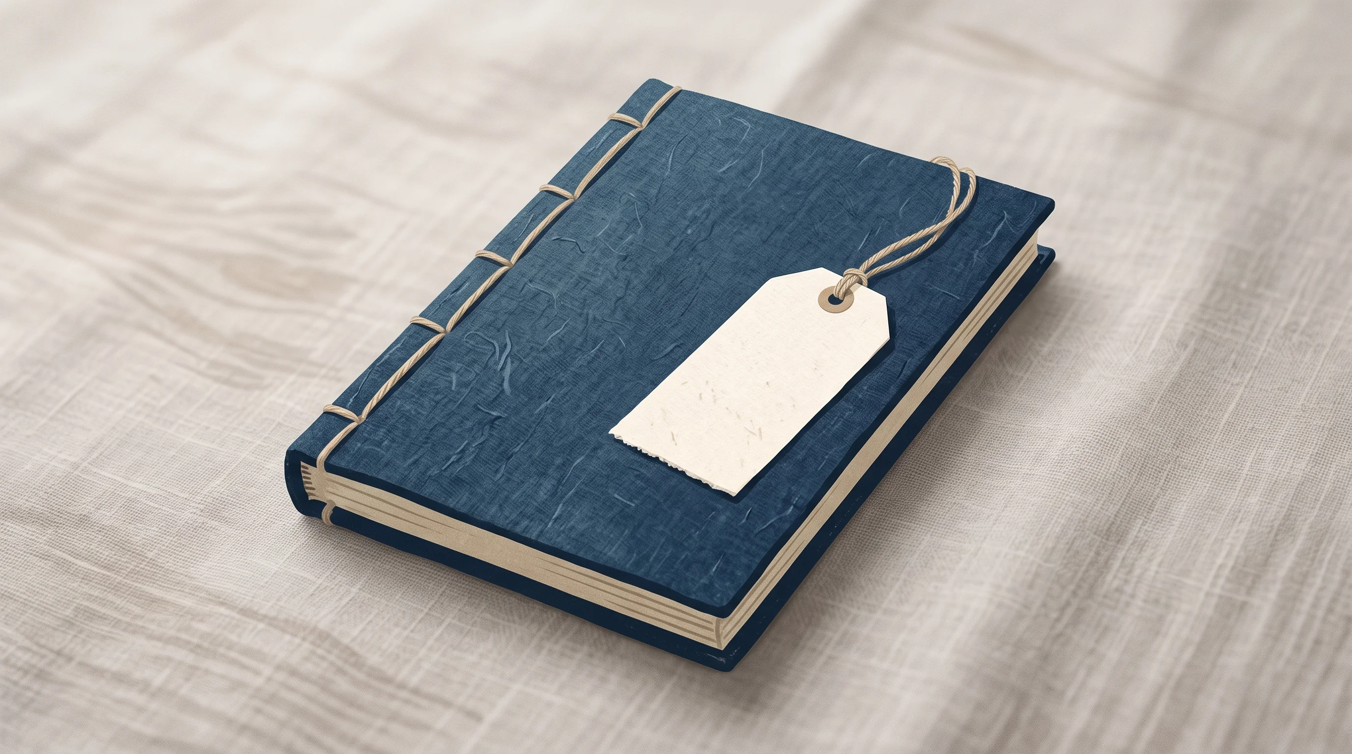 Digital illustration for article section "The Business Model" in "GodHands launches AI platform to capture team workflows" - A clean, minimalist composition featuring a stylized, closed business playbook resting on a soft, un...