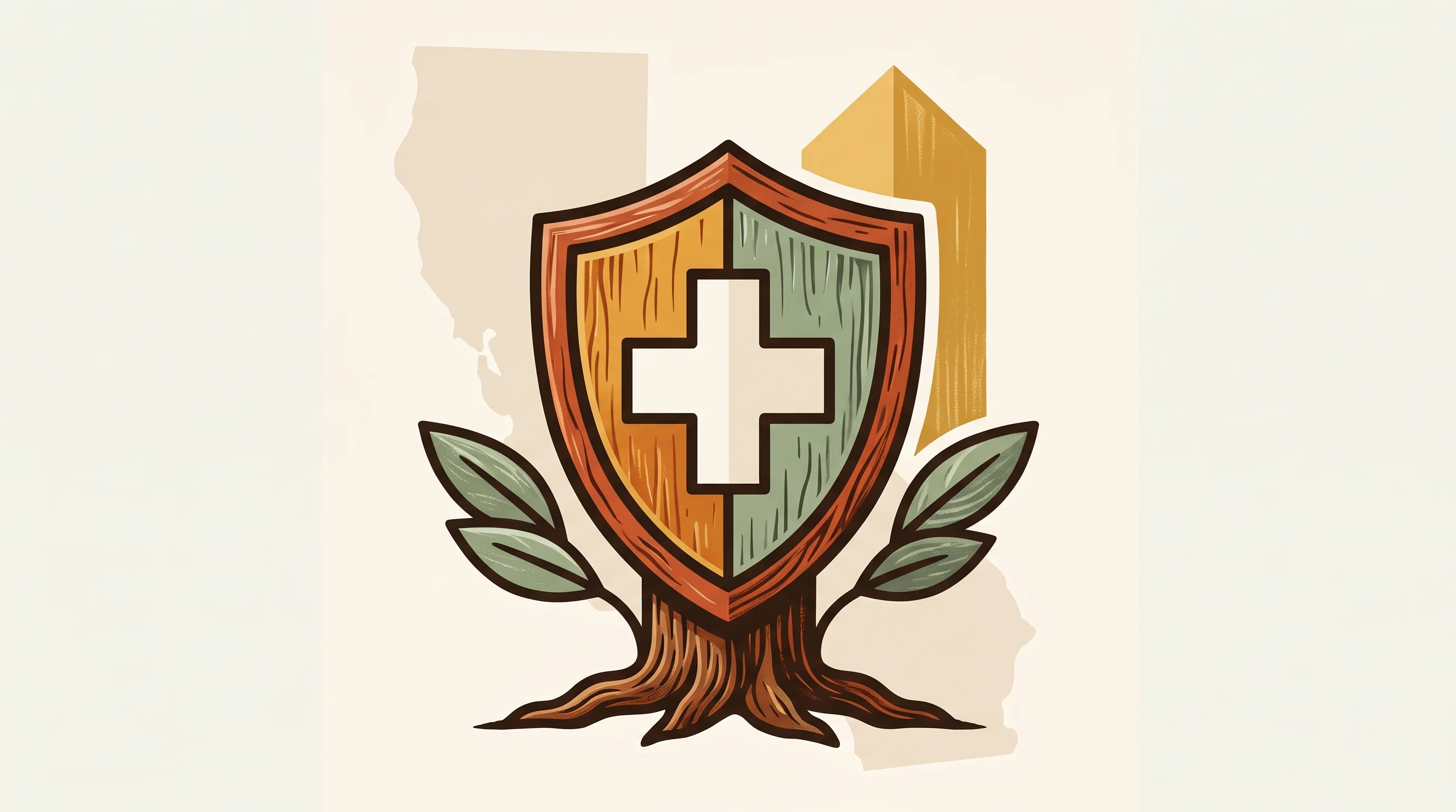 Digital illustration for article section "A Toehold in California Medicaid" in "Readily raises $11M to automate health plan compliance" - A clean, minimal, and conceptual illustration representing rapid healthcare expansion and investment...