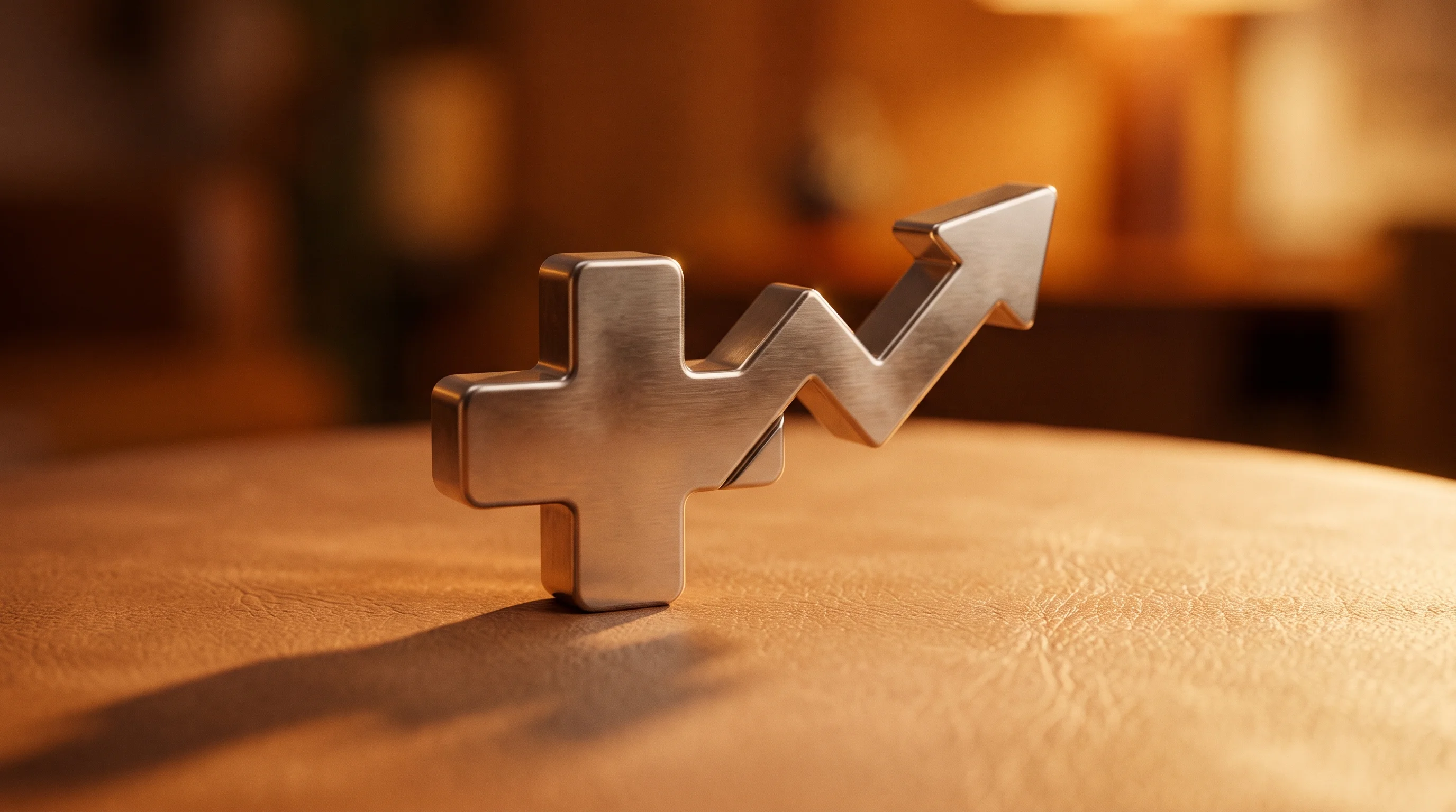 Digital illustration for article section "Content Section 3" in "Tenix Health raises $4M to recover lost revenue for hospitals" - A clean, minimalist conceptual image representing healthcare investment and immediate, measurable re...
