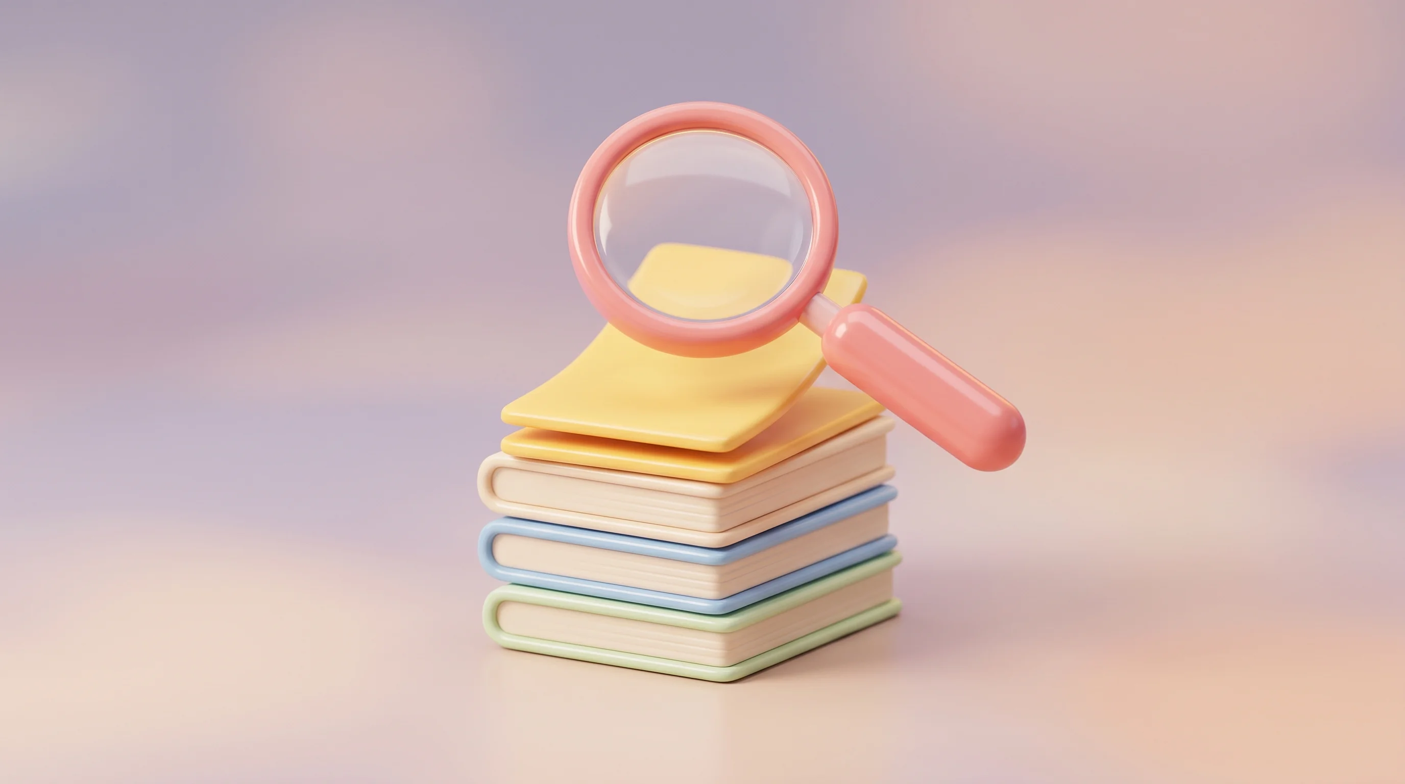 Digital illustration for article section "Content Section 3" in "YGO raises $8.9M to power AI hotel content infrastructure" - A clean, minimal 3D cartoon miniature model scene representing AI search engines discovering new res...
