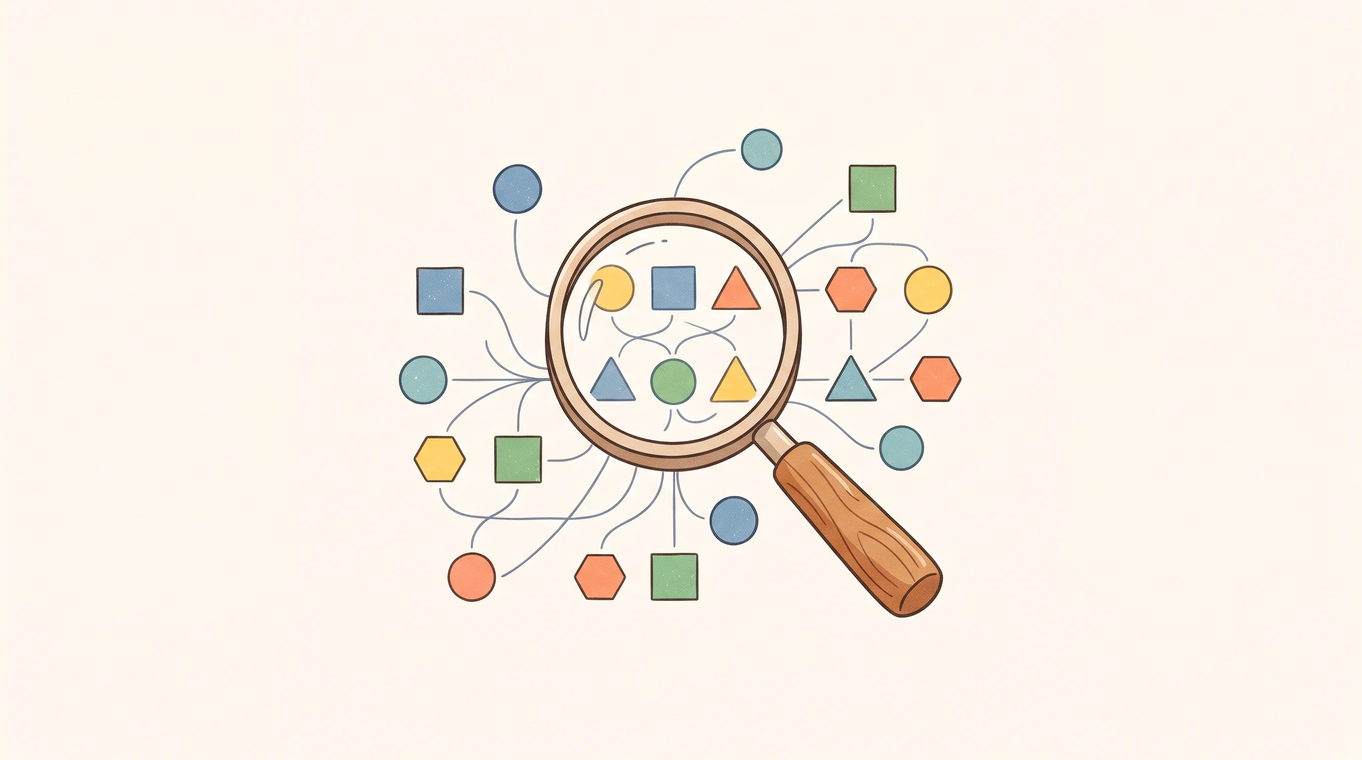 Digital illustration for article section "What the company sells" in "Overwatch Data raises $15M to fight AI-powered cybercrime" - A minimalist and conceptual illustration representing AI-native threat intelligence and pattern reco...