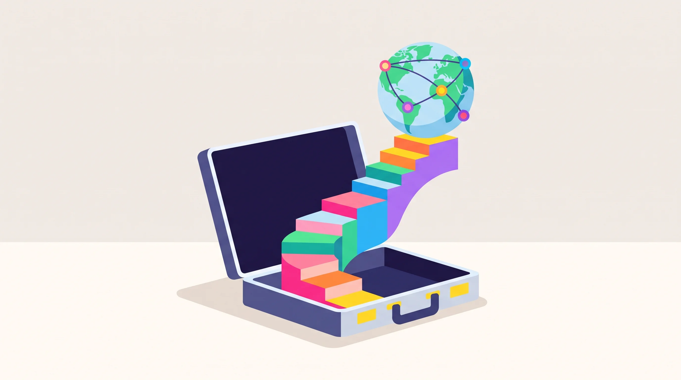 Digital illustration for article section "What founders get beyond cash" in "Antler launches ONE residency with up to €500K for pre-idea founders" - A modern, minimalist flat illustration conceptualizing what founders receive beyond capital, featuri...