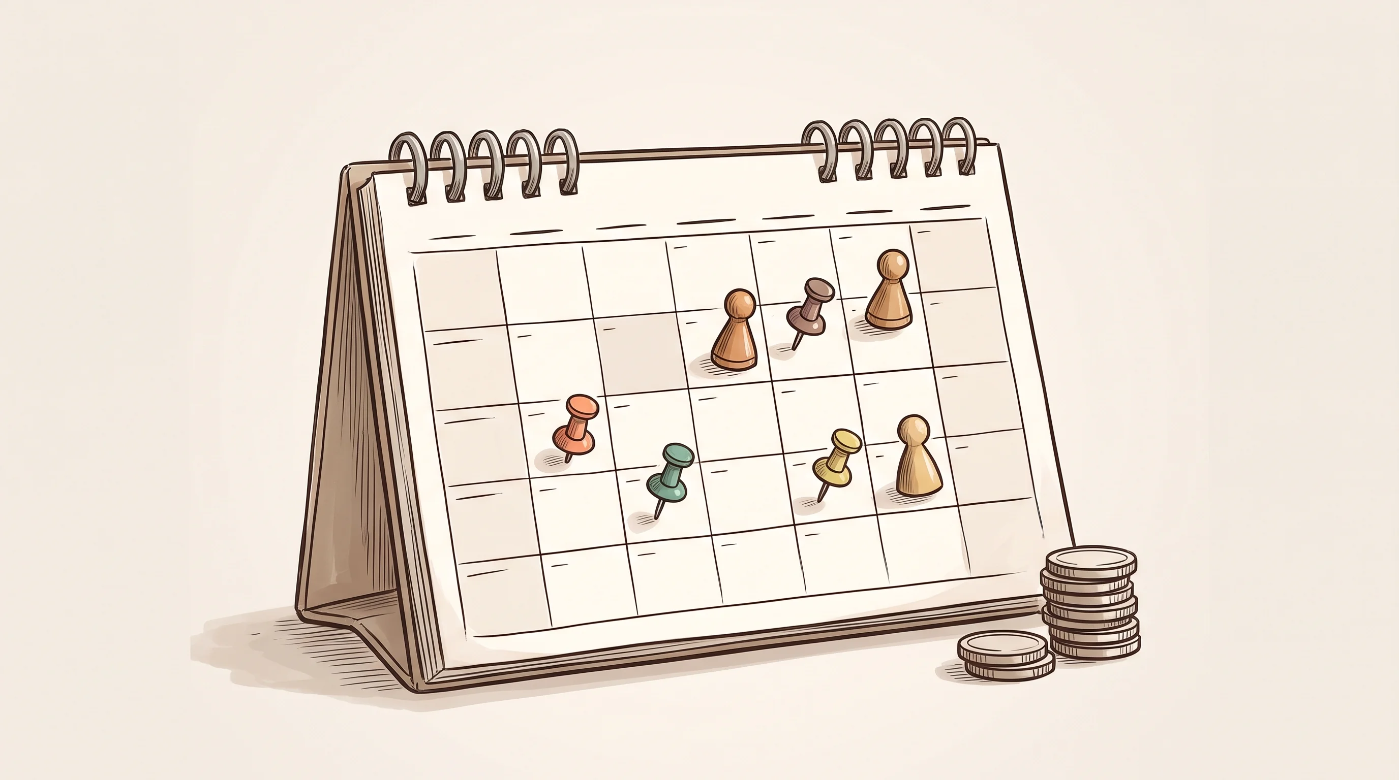 Digital illustration for article section "The competition" in "Fairground launches Direct to book qualified SMB meetings" - A clean, minimalist conceptual illustration representing business competition in appointment setting...