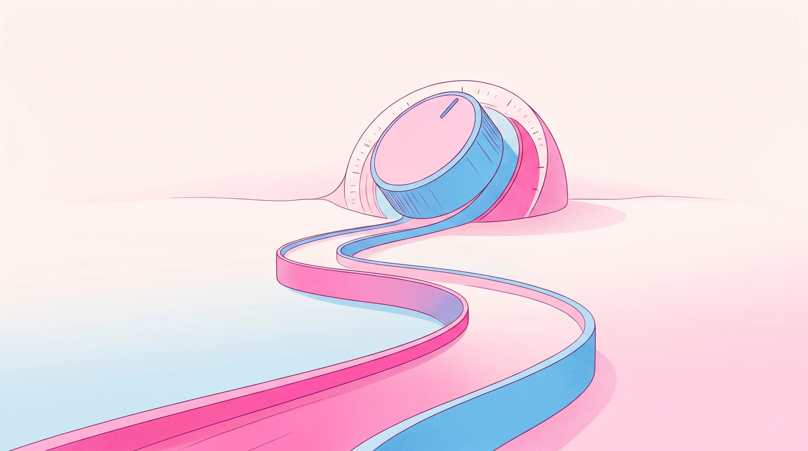Digital illustration for article section "What comes next" in "QuantrolOx raises $13M to automate quantum computer control" - A conceptual, minimalist illustration representing the future trajectory of quantum automation and c...